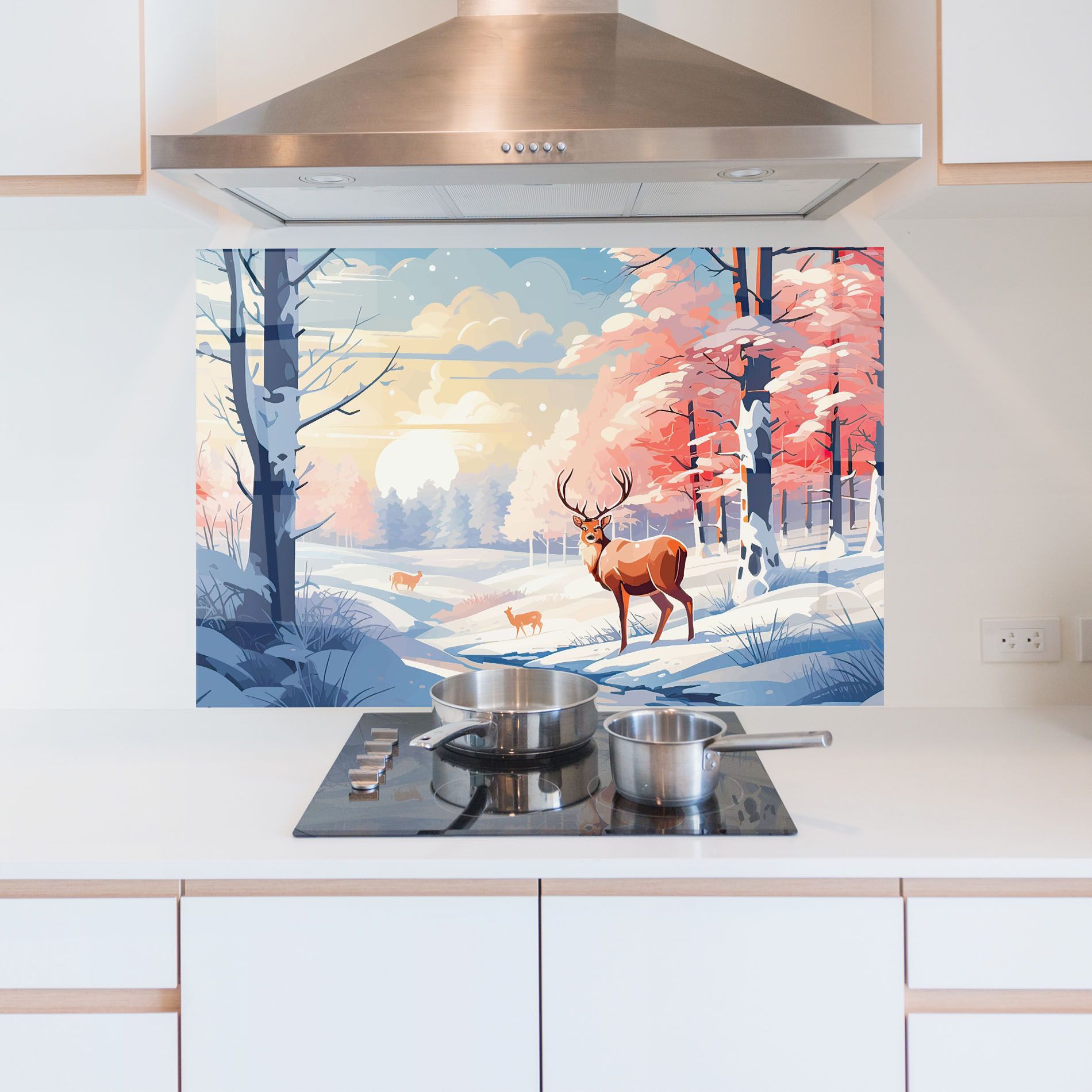 Winter Deer Art mockup 5