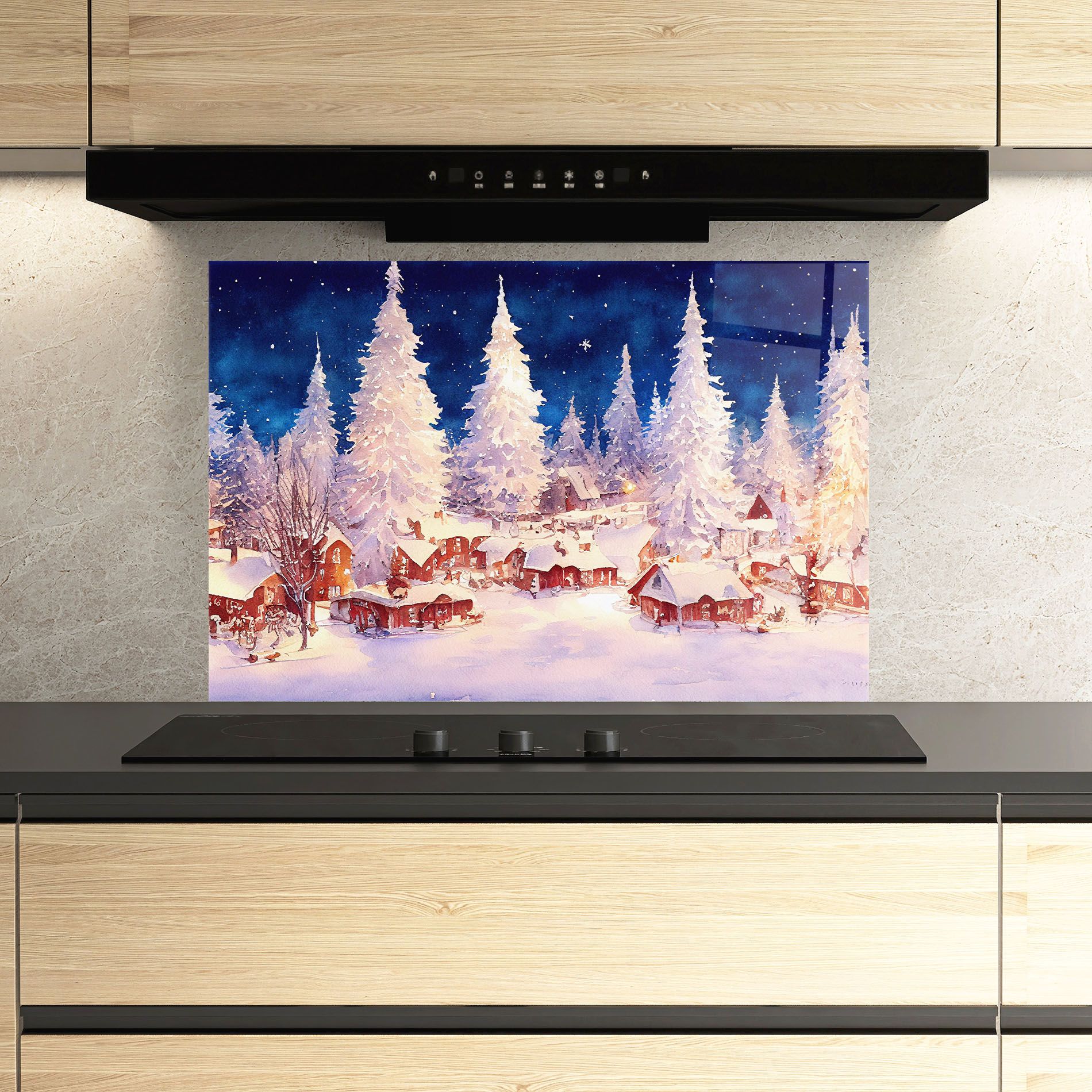 Snow Falling Painting mockup 3