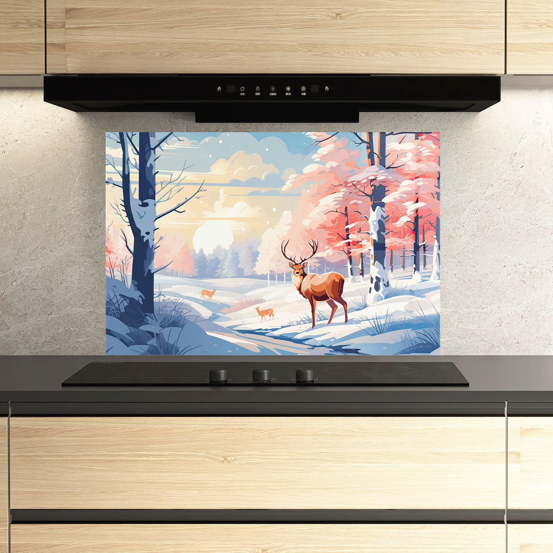 Winter Deer Art mockup 3
