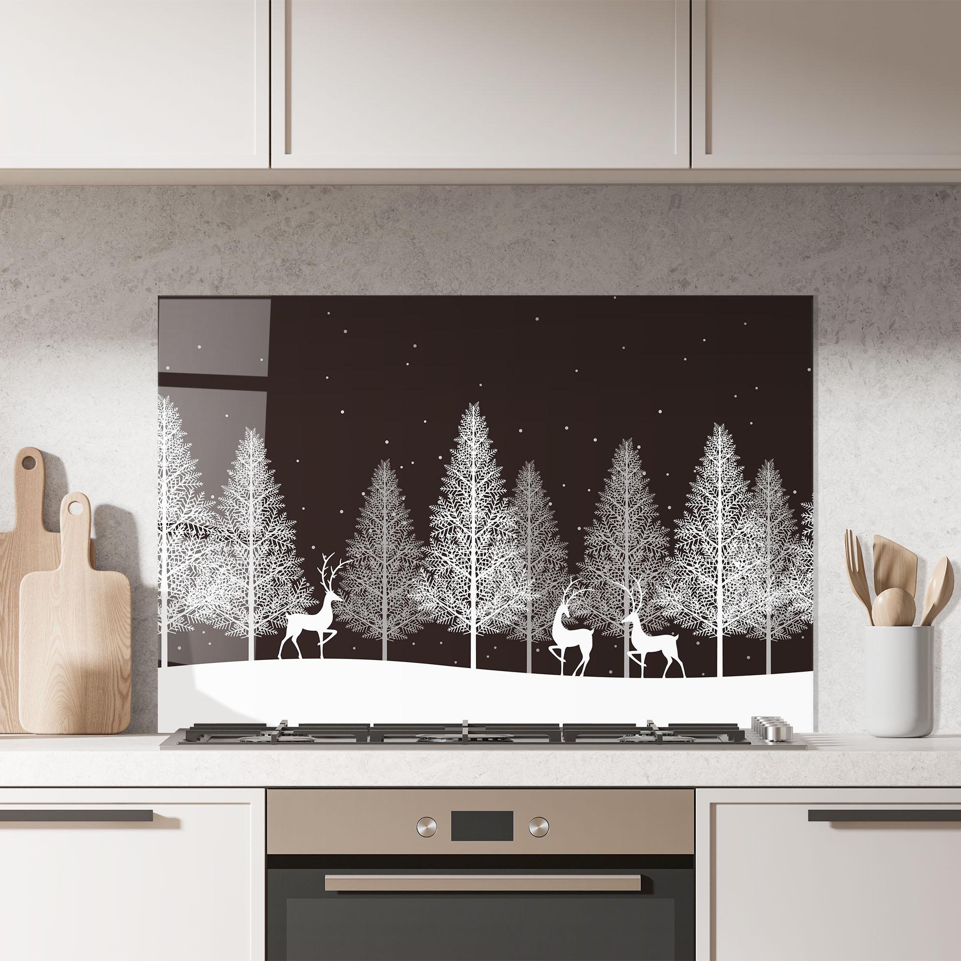 Konyhai üveg hátfal Brown Sky Winter mockup 7