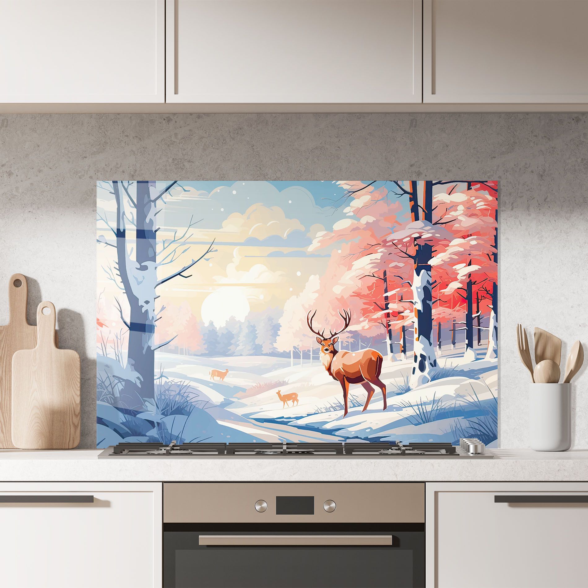 Winter Deer Art mockup 7