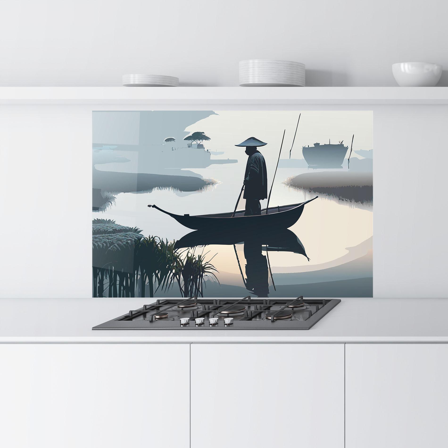 Konyhai üveg hátfal Japan Fisherman mockup 9
