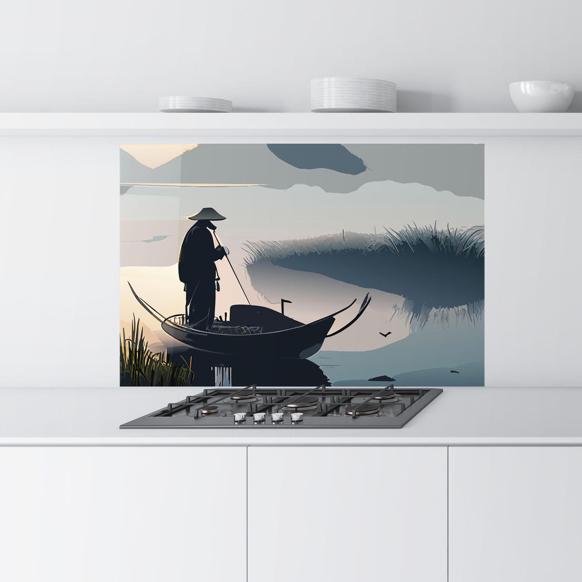 Konyhai üveg hátfal Japan Lake Man mockup 9