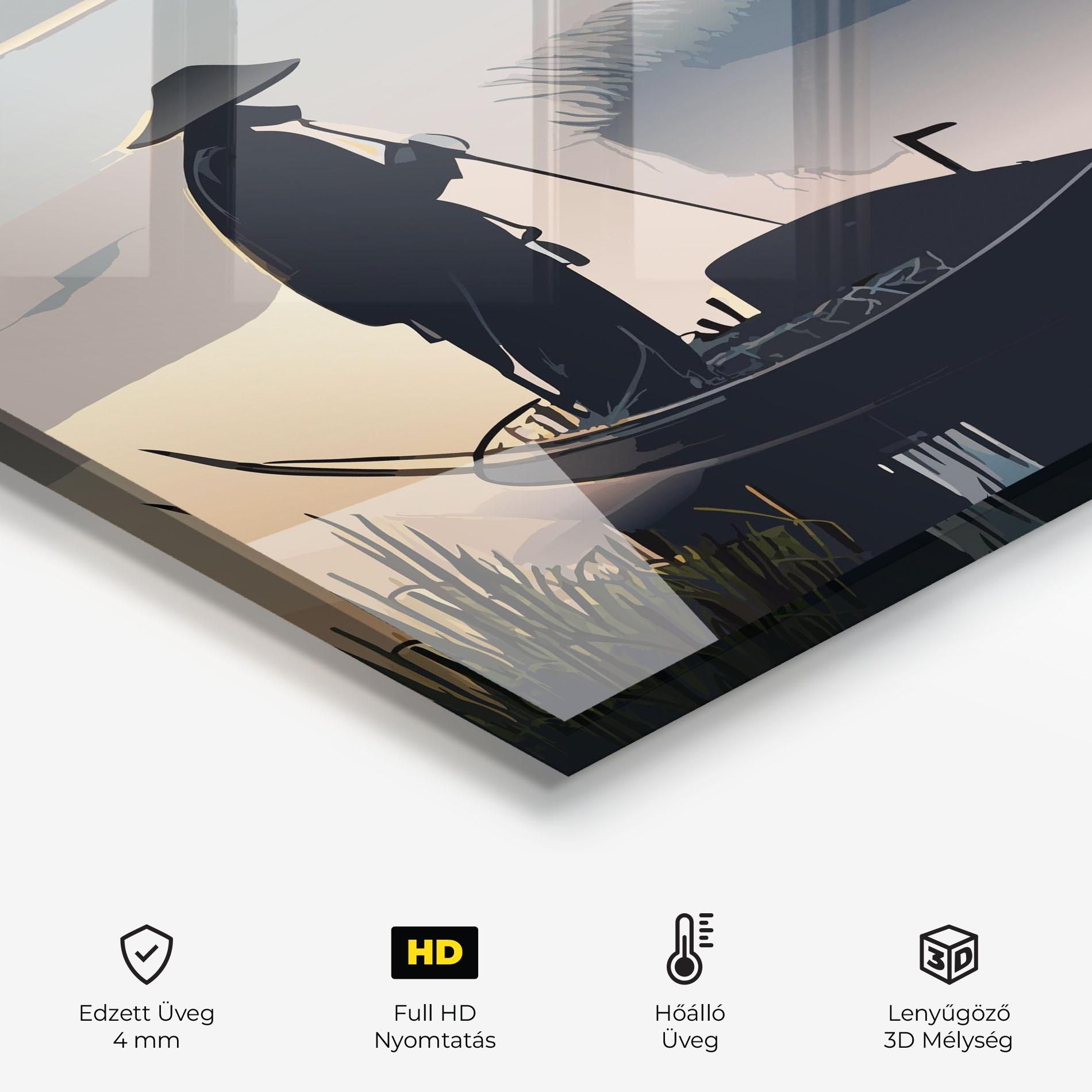 Konyhai üveg hátfal Japan Lake Man mockup 2