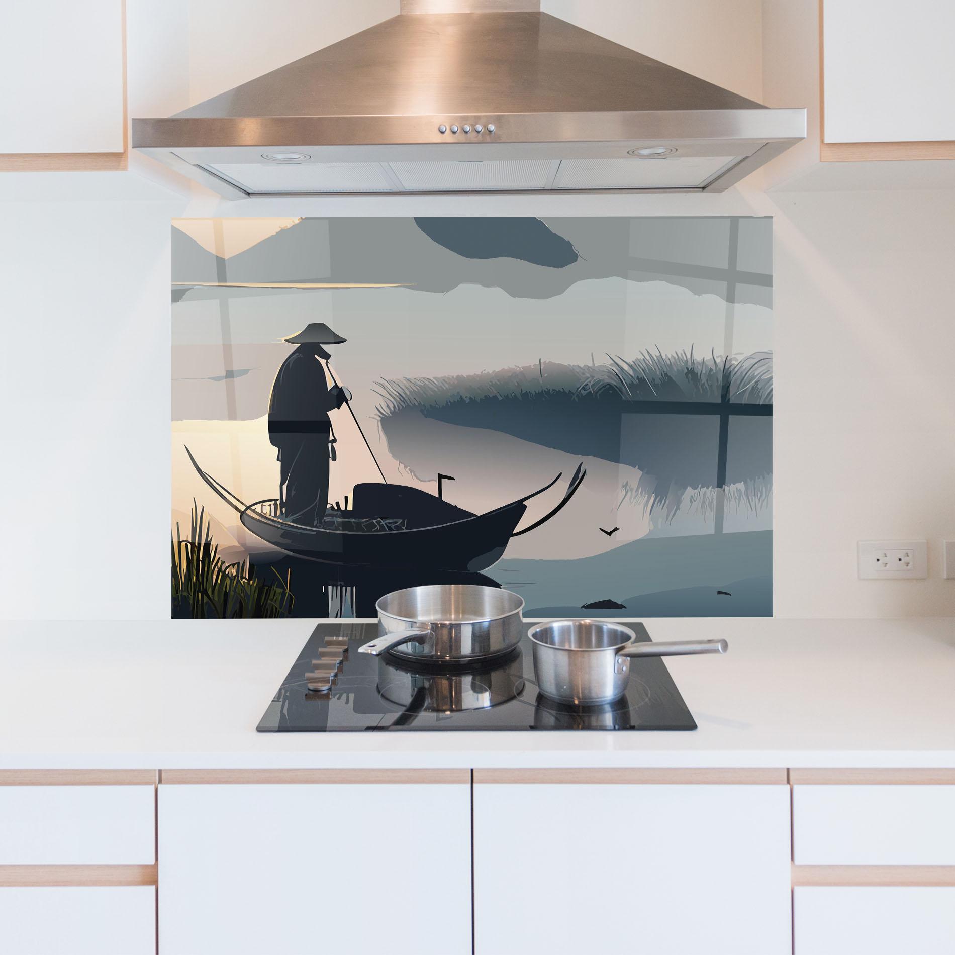 Konyhai üveg hátfal Japan Lake Man mockup 5