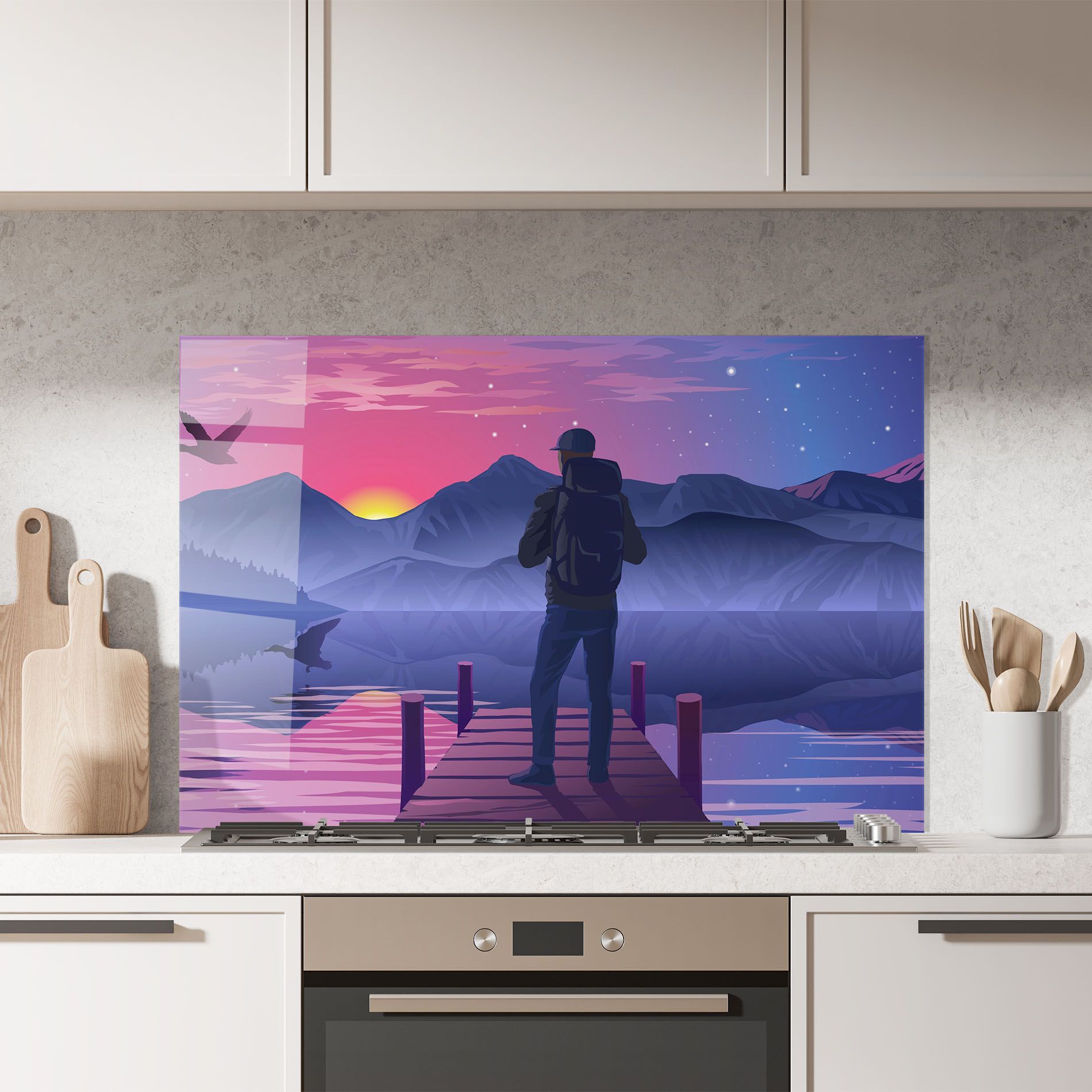 Lake Pink Night mockup 7