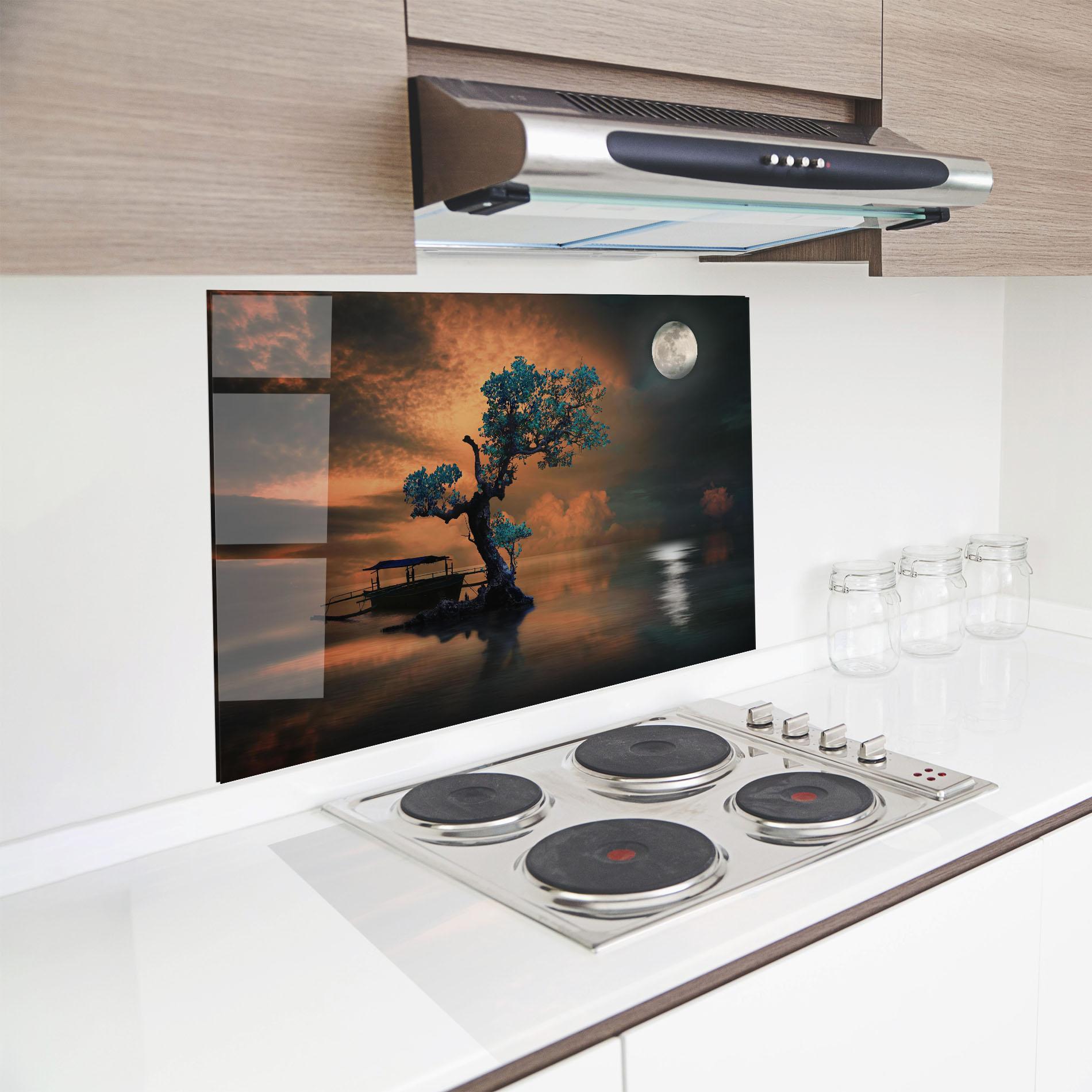 Konyhai üveg hátfal Blue Tree mockup 8