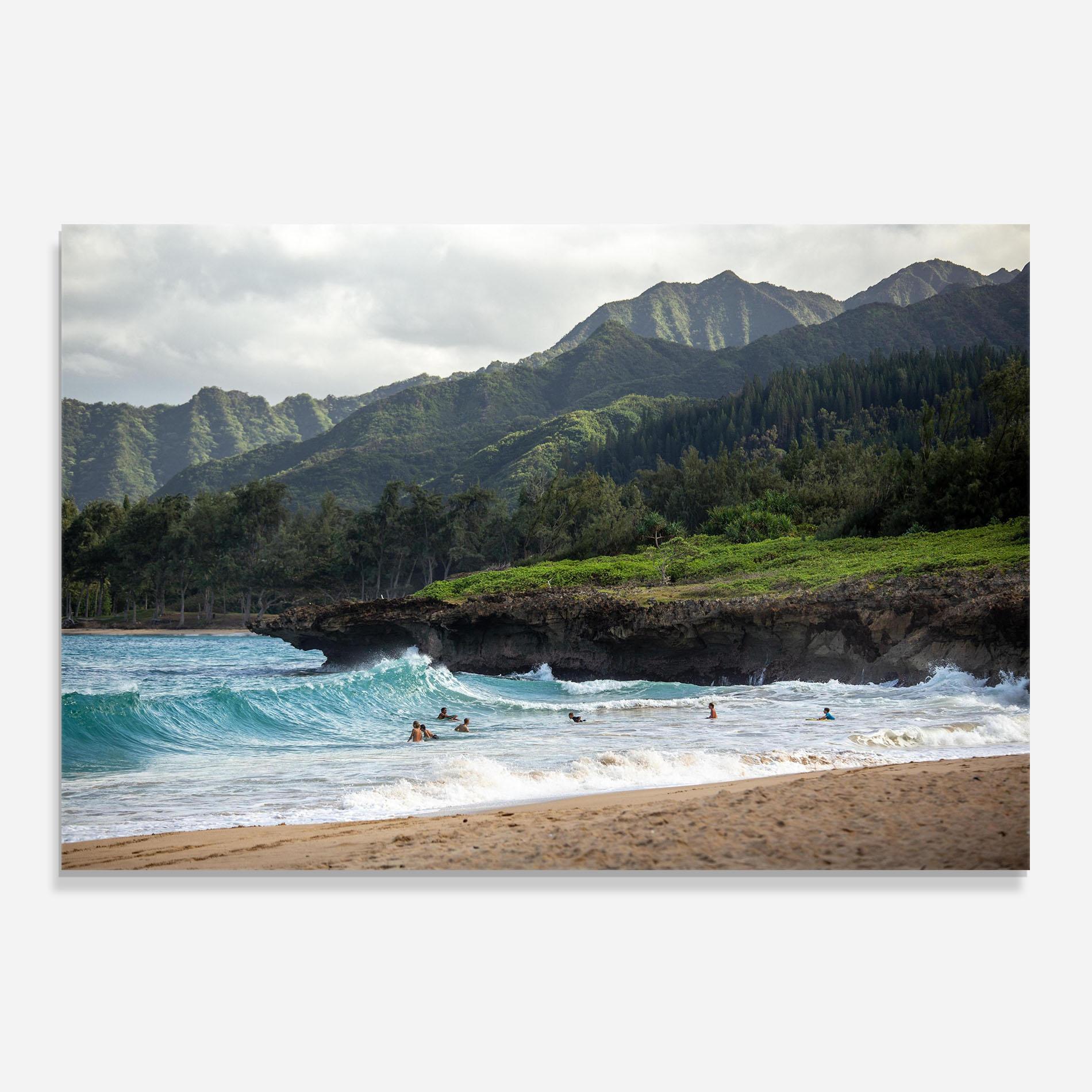 Konyhai üveg hátfal Fun Waves mockup 0