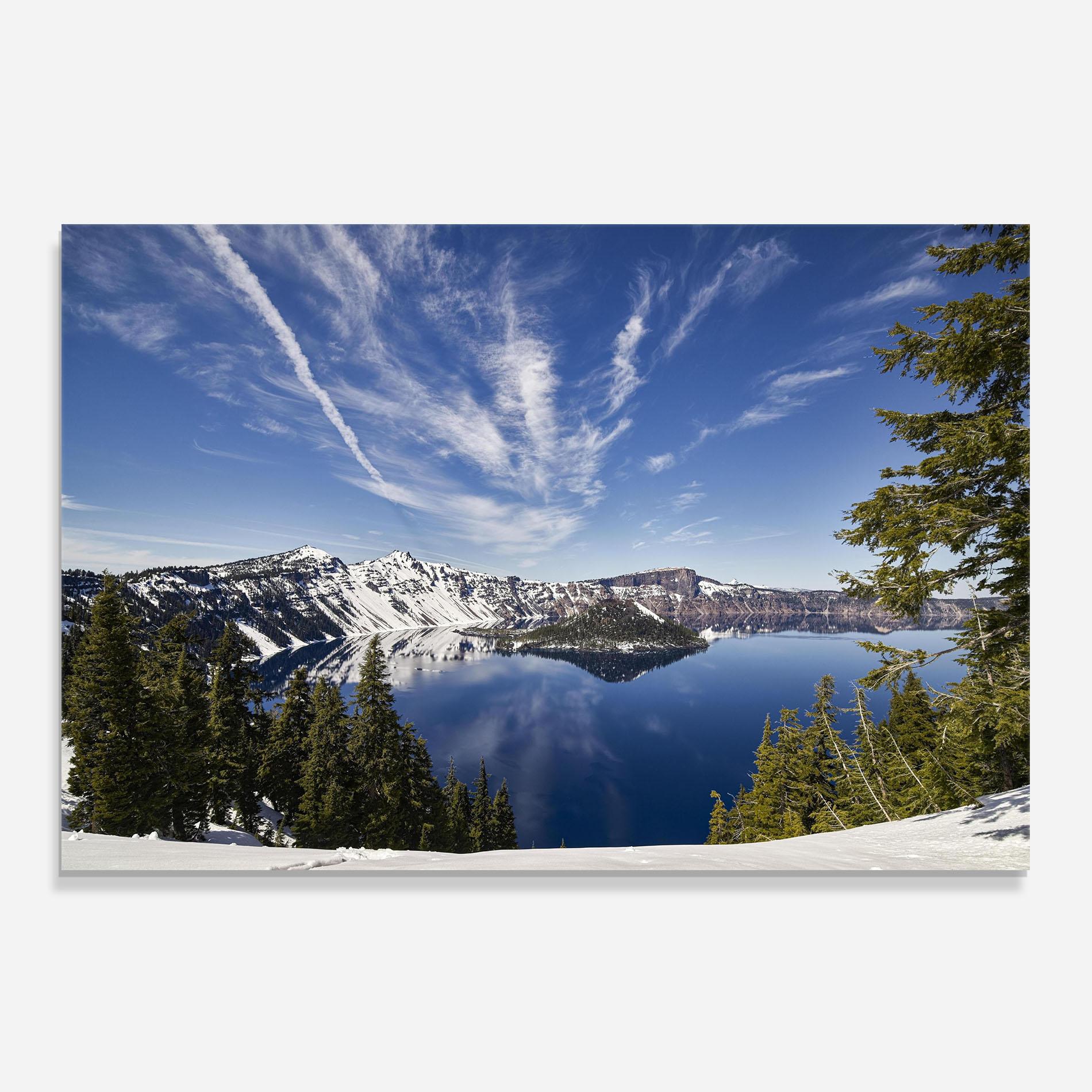 Konyhai üveg hátfal White Snowy Mountain mockup 0