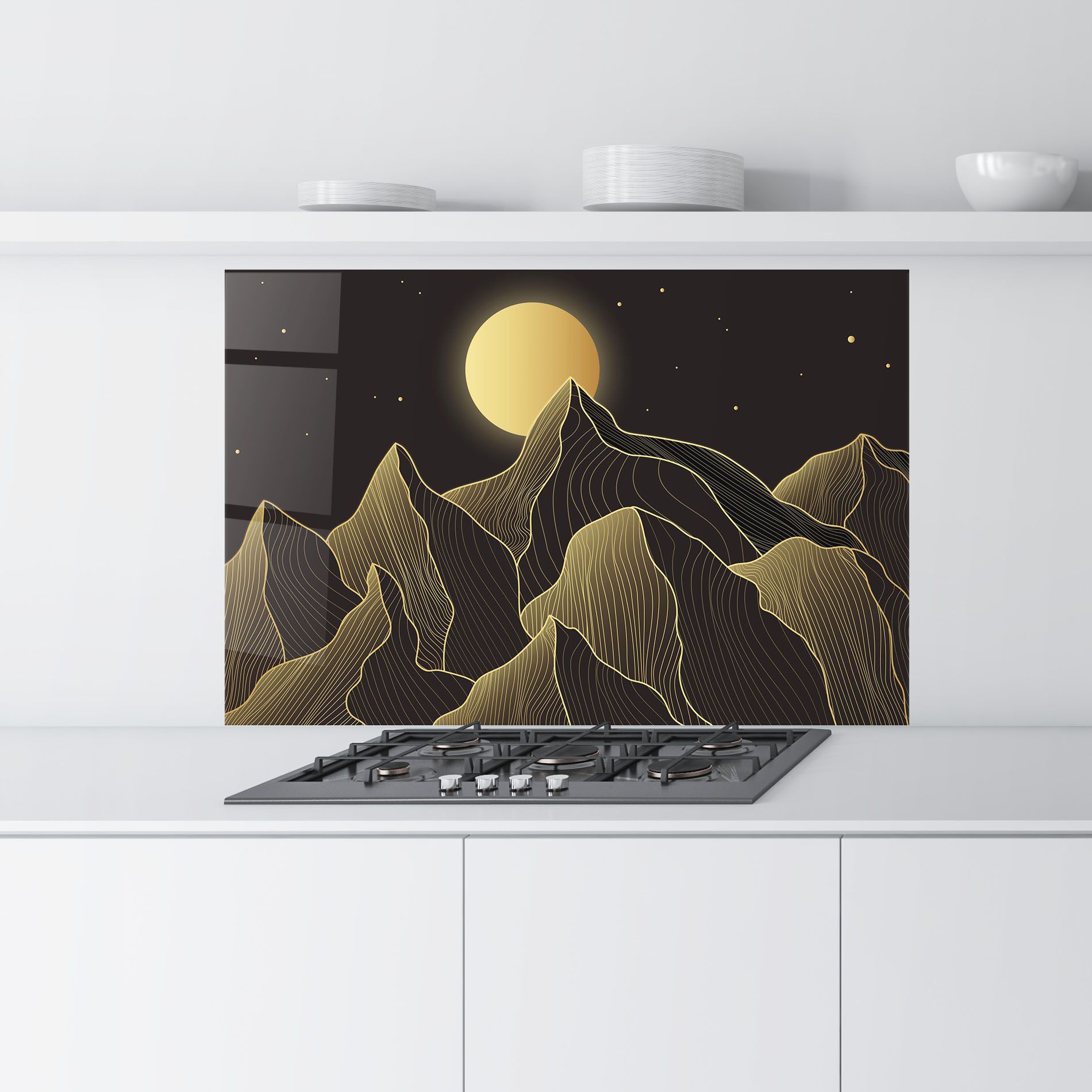 Gold Shiny Moon mockup 9