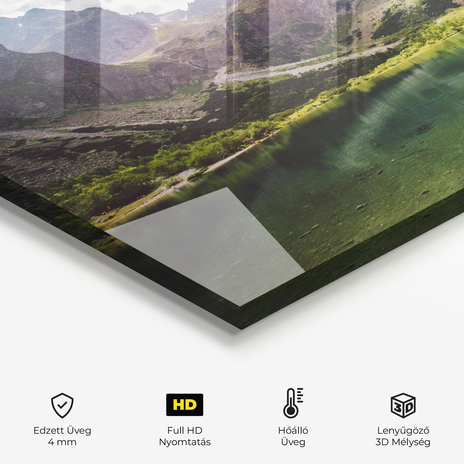 Konyhai üveg hátfal Green Mountain mockup 2