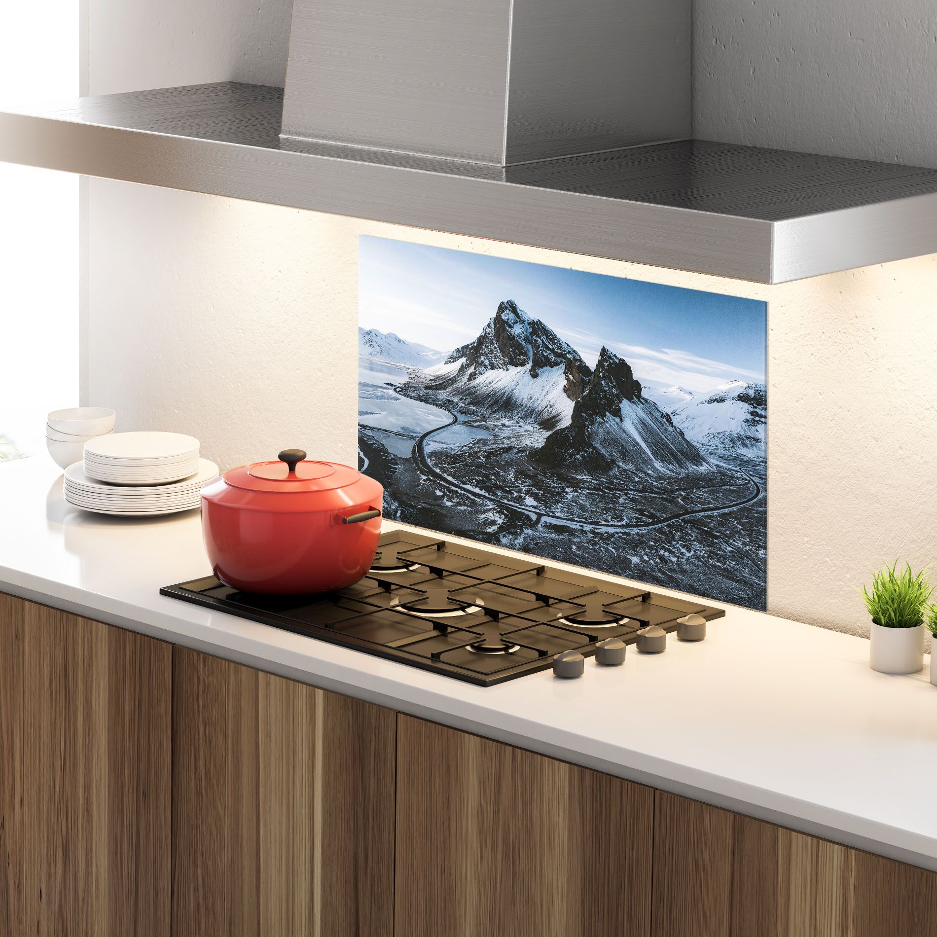 Black Snowy Mountain mockup 4