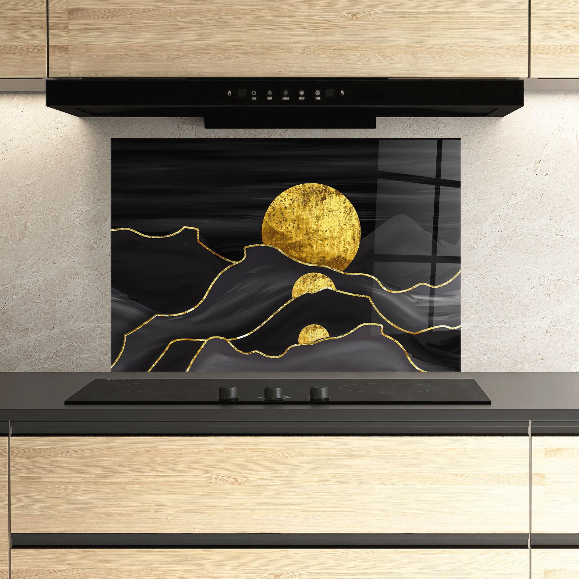 Konyhai üveg hátfal Black Moutains mockup 3