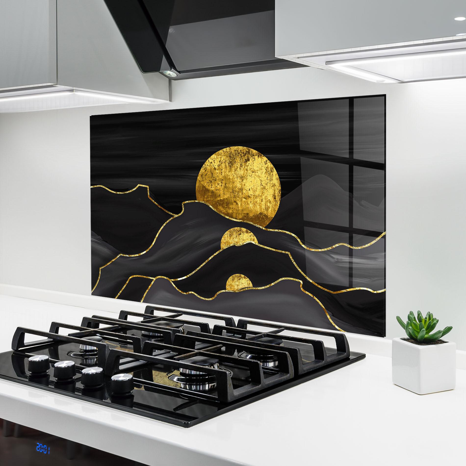 Konyhai üveg hátfal Black Moutains mockup 6