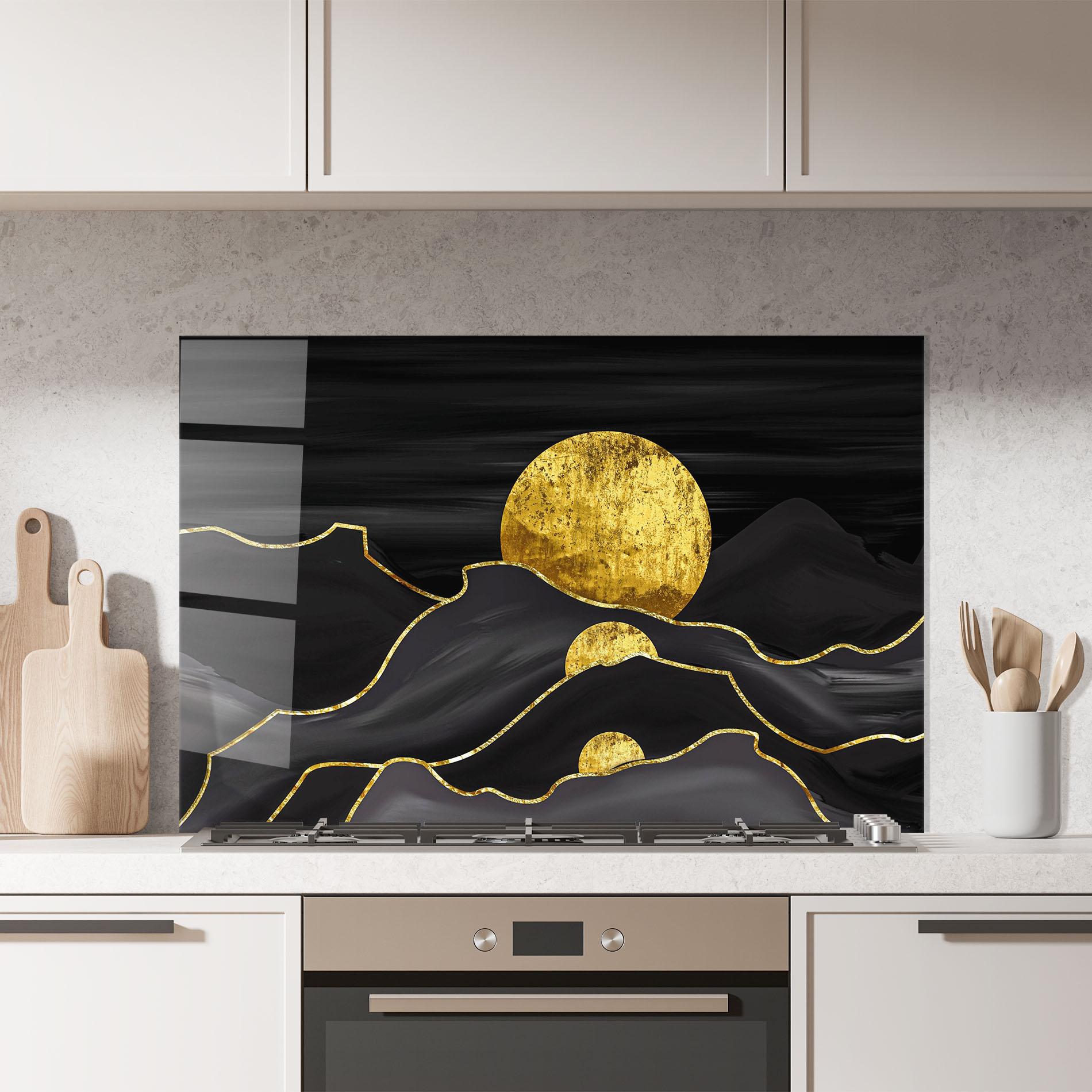 Konyhai üveg hátfal Black Moutains mockup 7