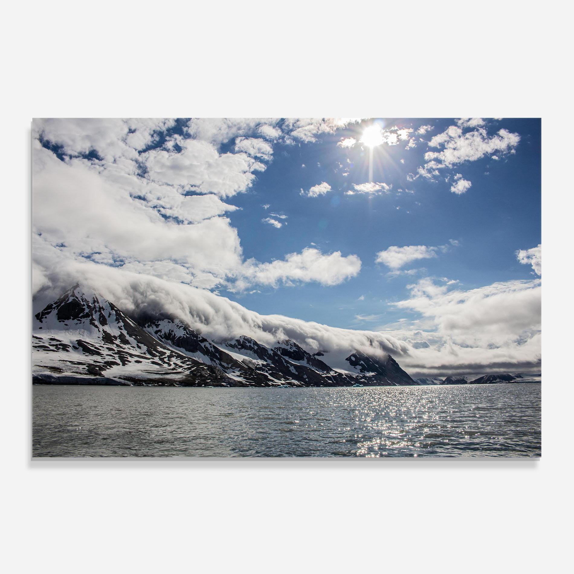 Konyhai üveg hátfal Clouds Over Ice mockup 0