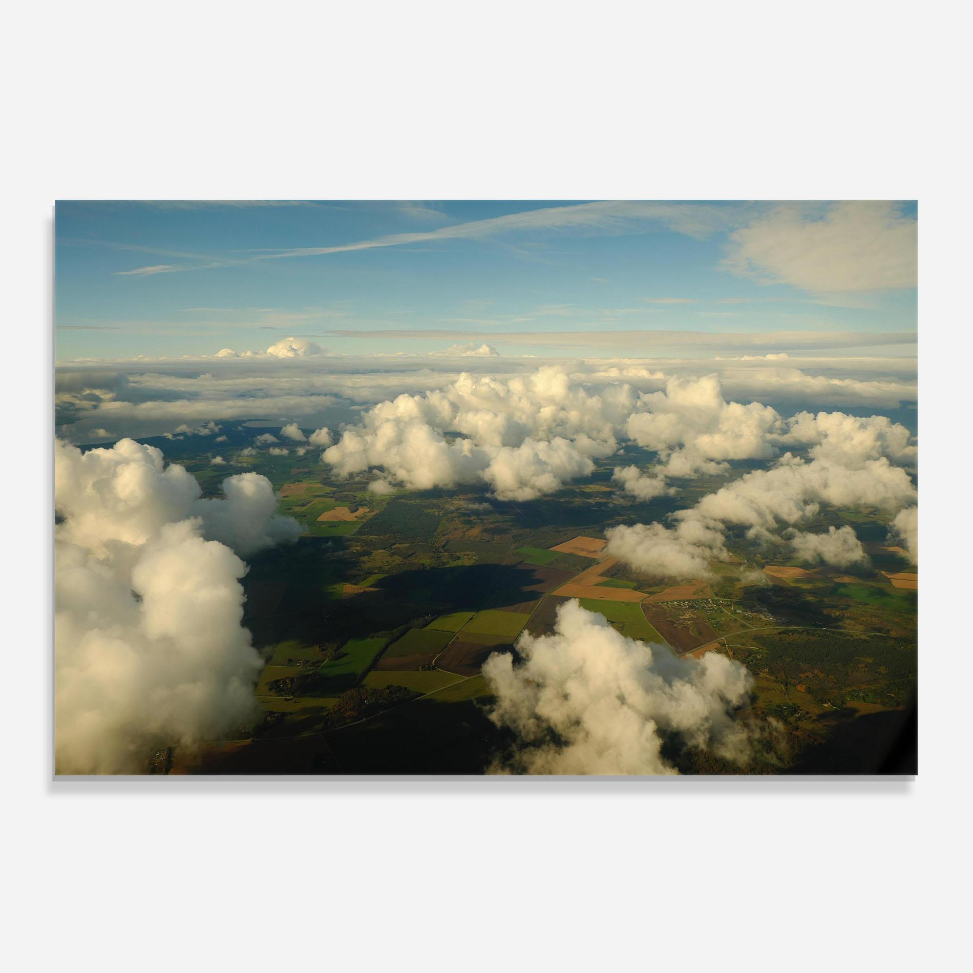 Konyhai üveg hátfal Clouds View From Plane mockup 0