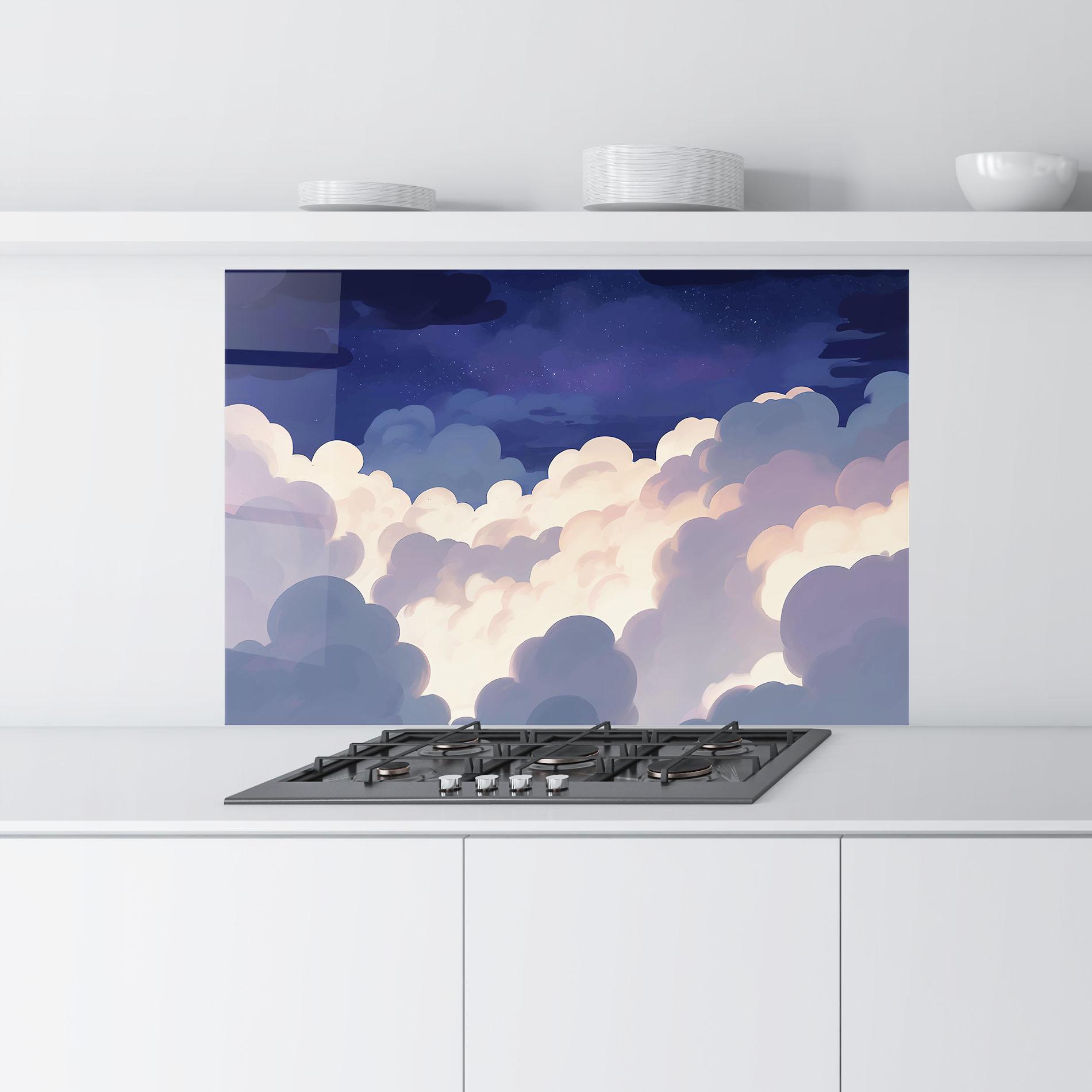 Konyhai üveg hátfal Cloud Art mockup 9