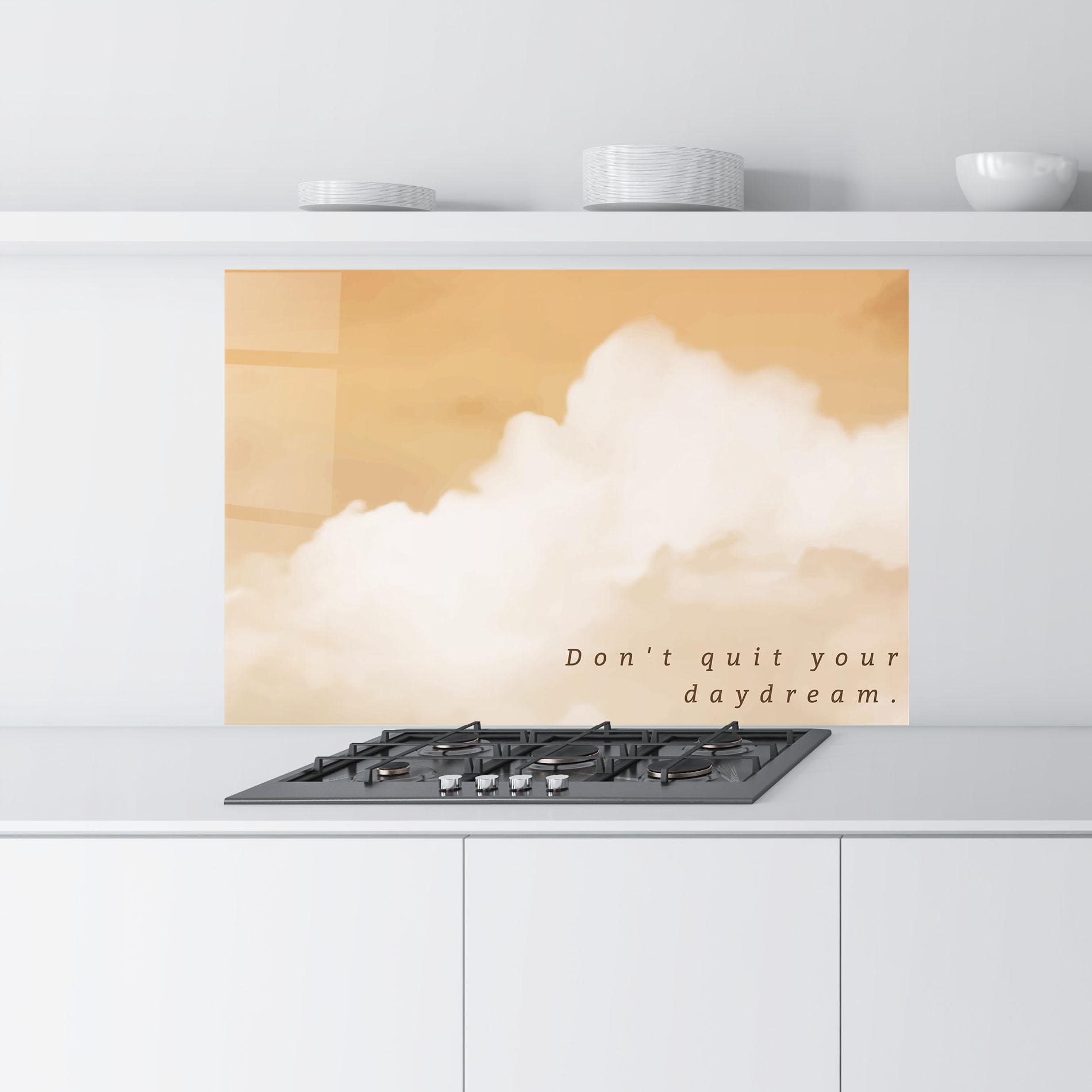 Konyhai üveg hátfal Clouds Text mockup 9