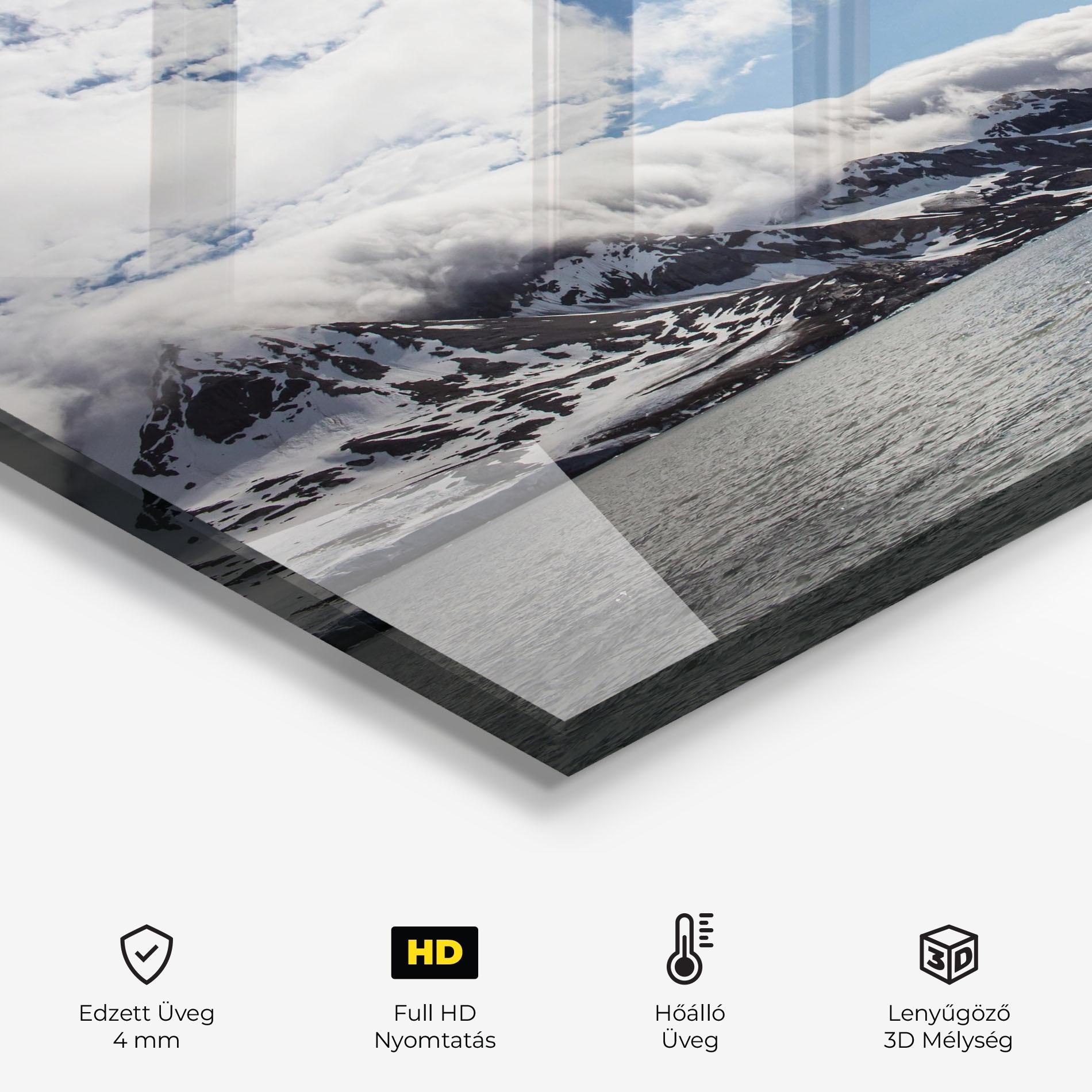 Konyhai üveg hátfal Clouds Over Ice mockup 2