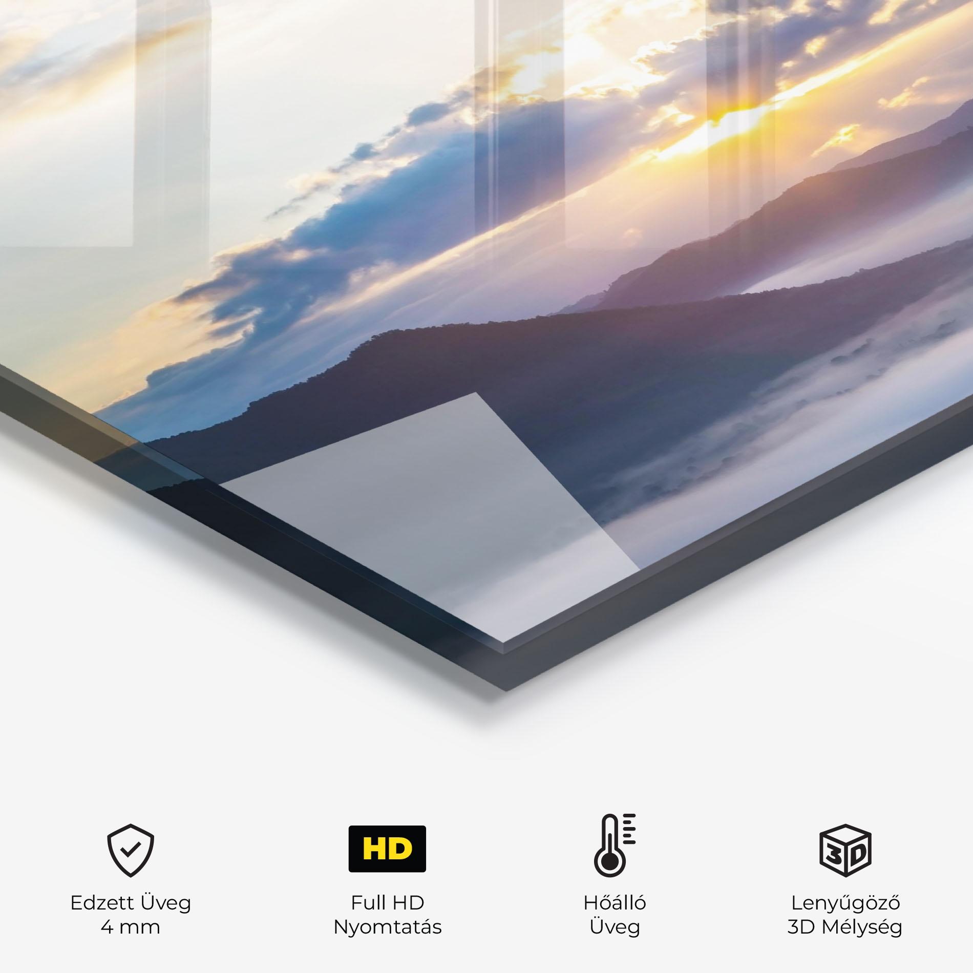 Konyhai üveg hátfal Fantastic Clouds mockup 2