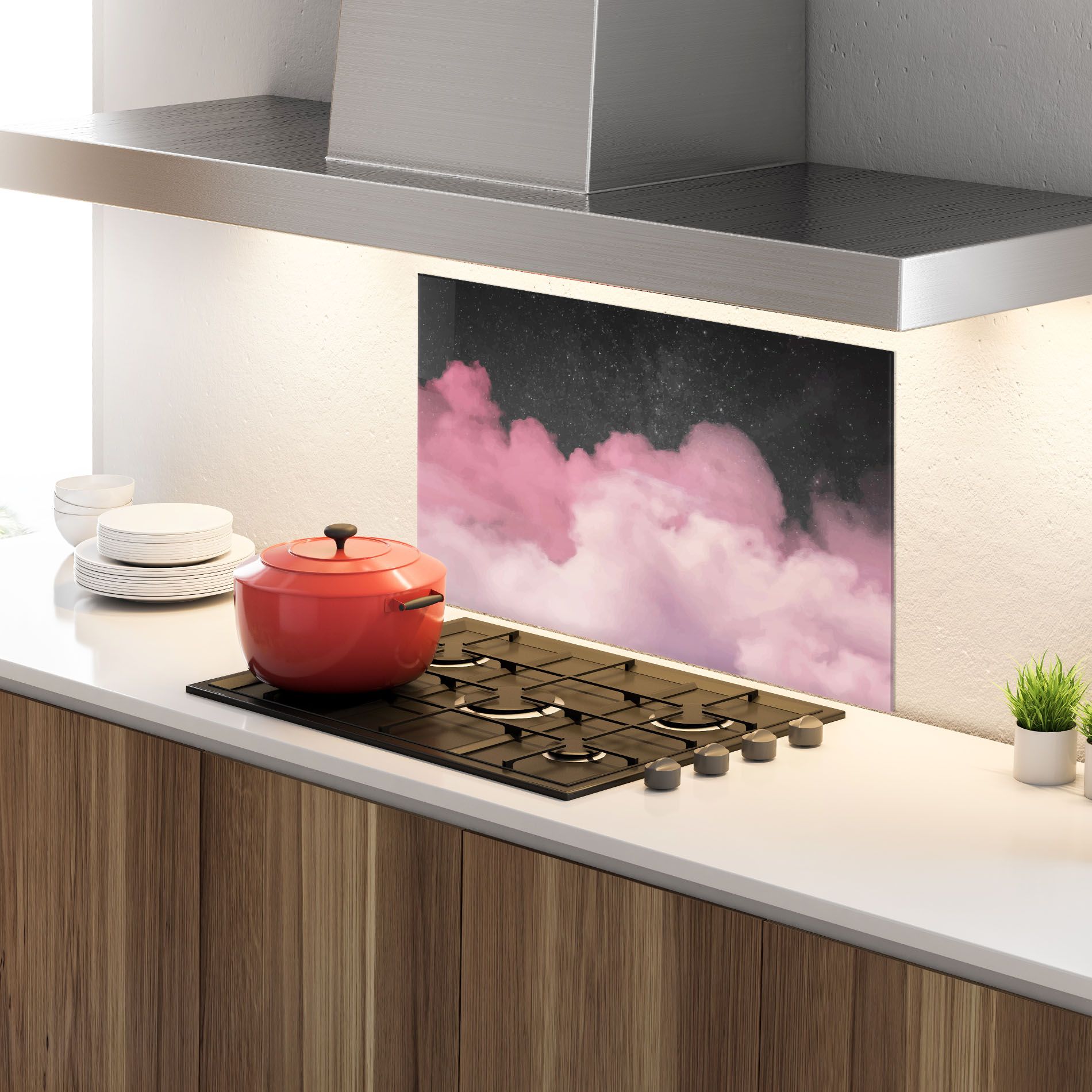 Clouds Watercolor Purple mockup 4