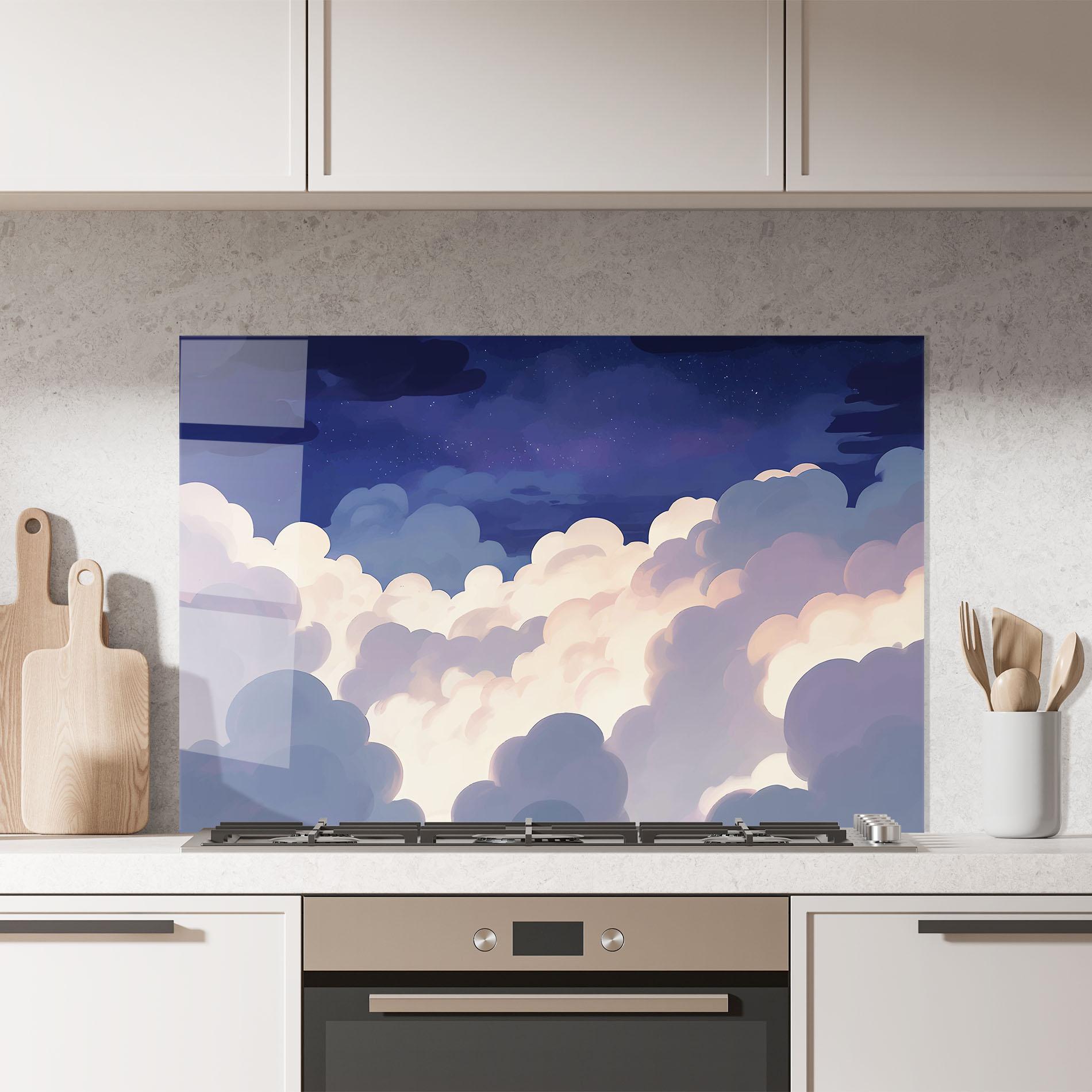 Konyhai üveg hátfal Cloud Art mockup 7