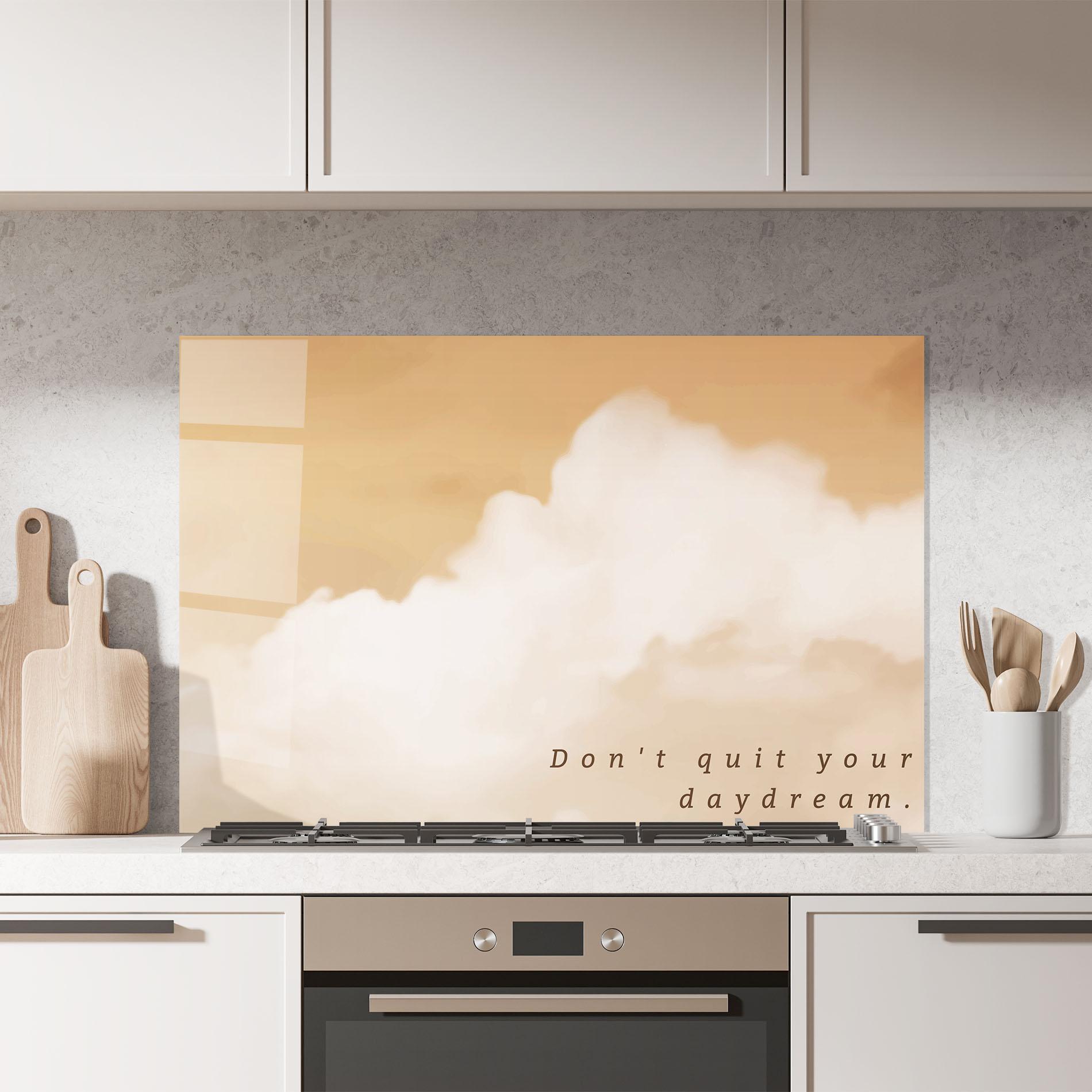 Konyhai üveg hátfal Clouds Text mockup 7