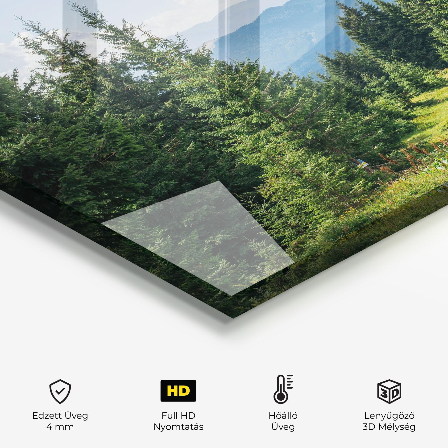 Konyhai üveg hátfal Carpathian Mountain mockup 2