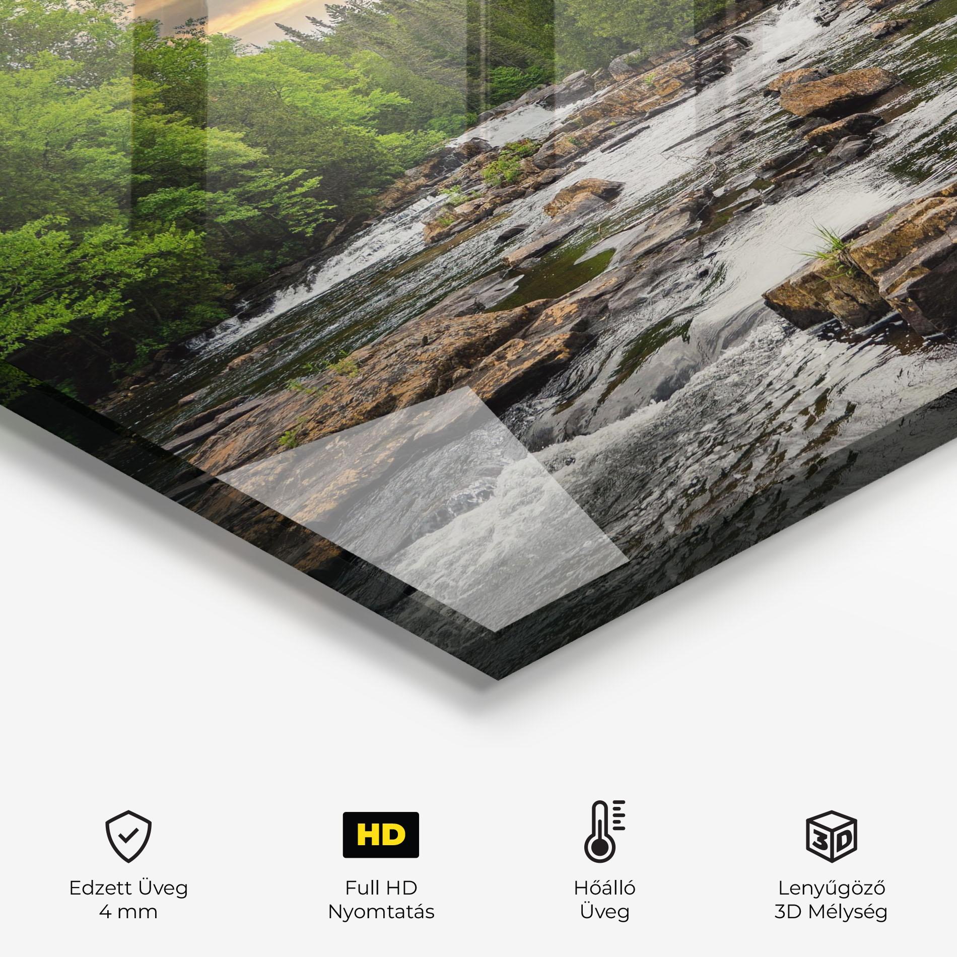 Konyhai üveg hátfal Small River Forest mockup 2