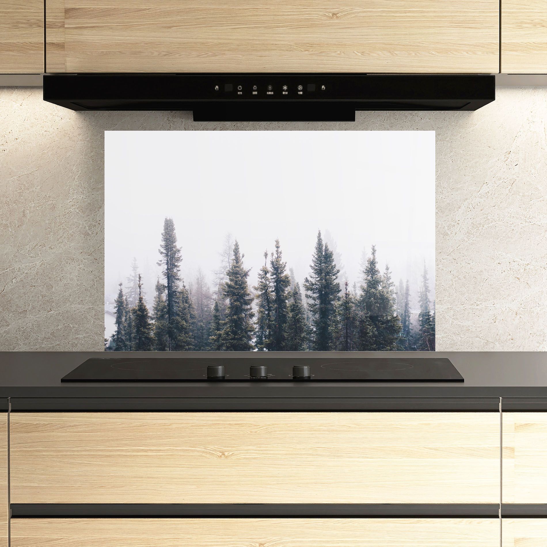 Grey Foggy Trees mockup 3