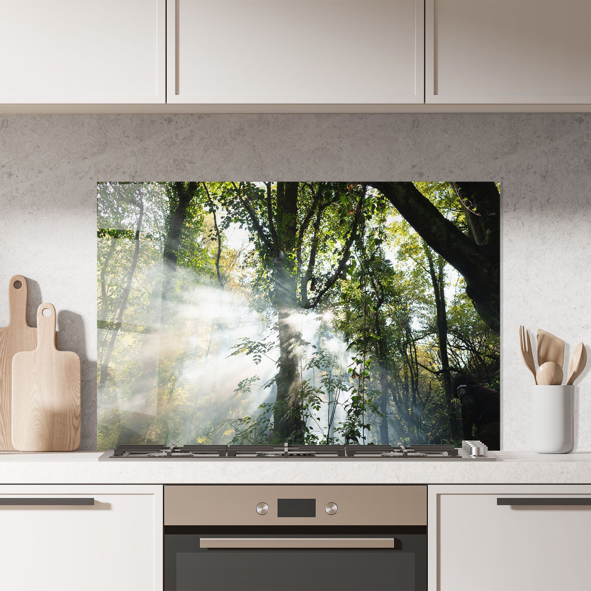 Foggy Light Forest mockup 7