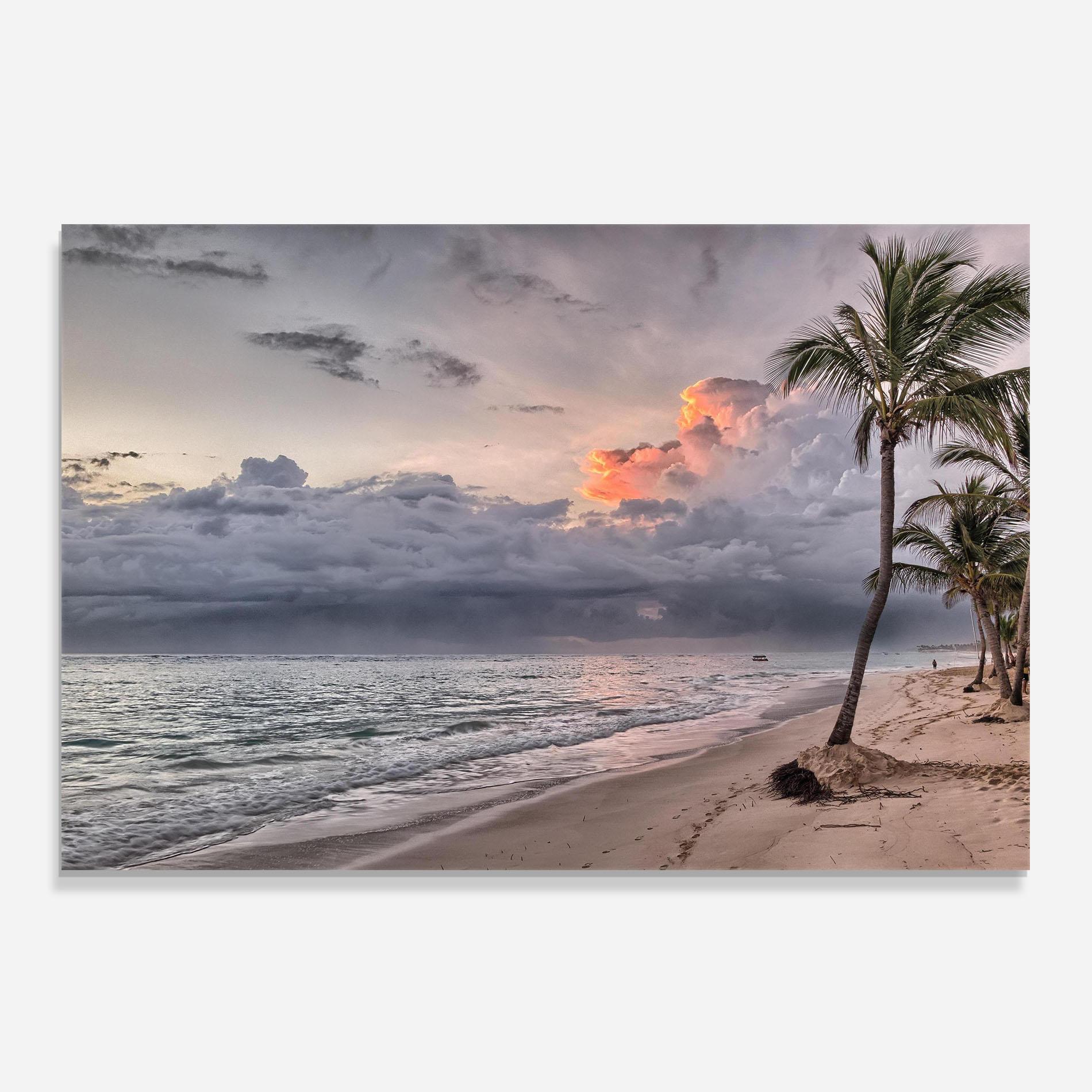 Konyhai üveg hátfal Cloudy Beach mockup 0