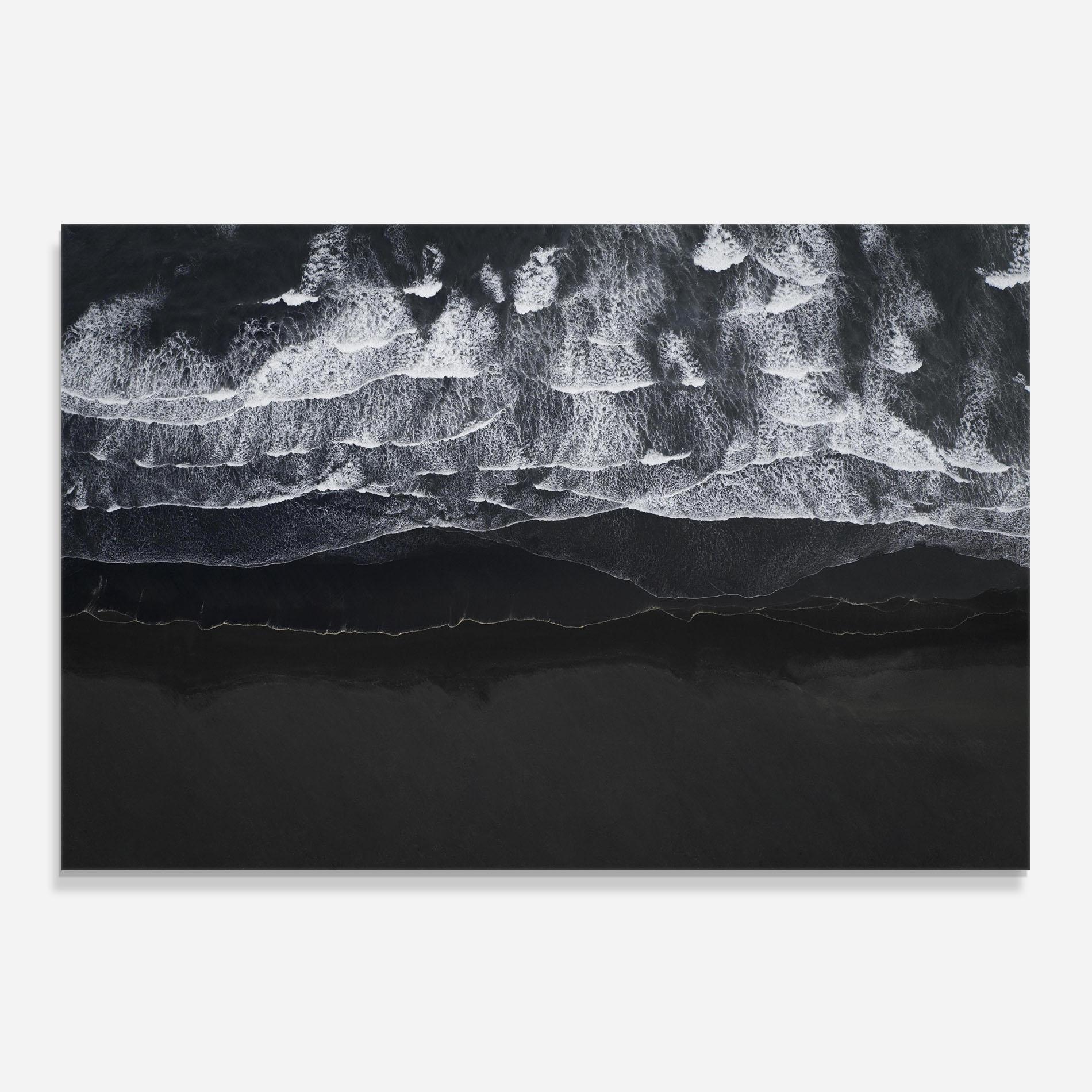 Konyhai üveg hátfal Grey Waves Beach mockup 0