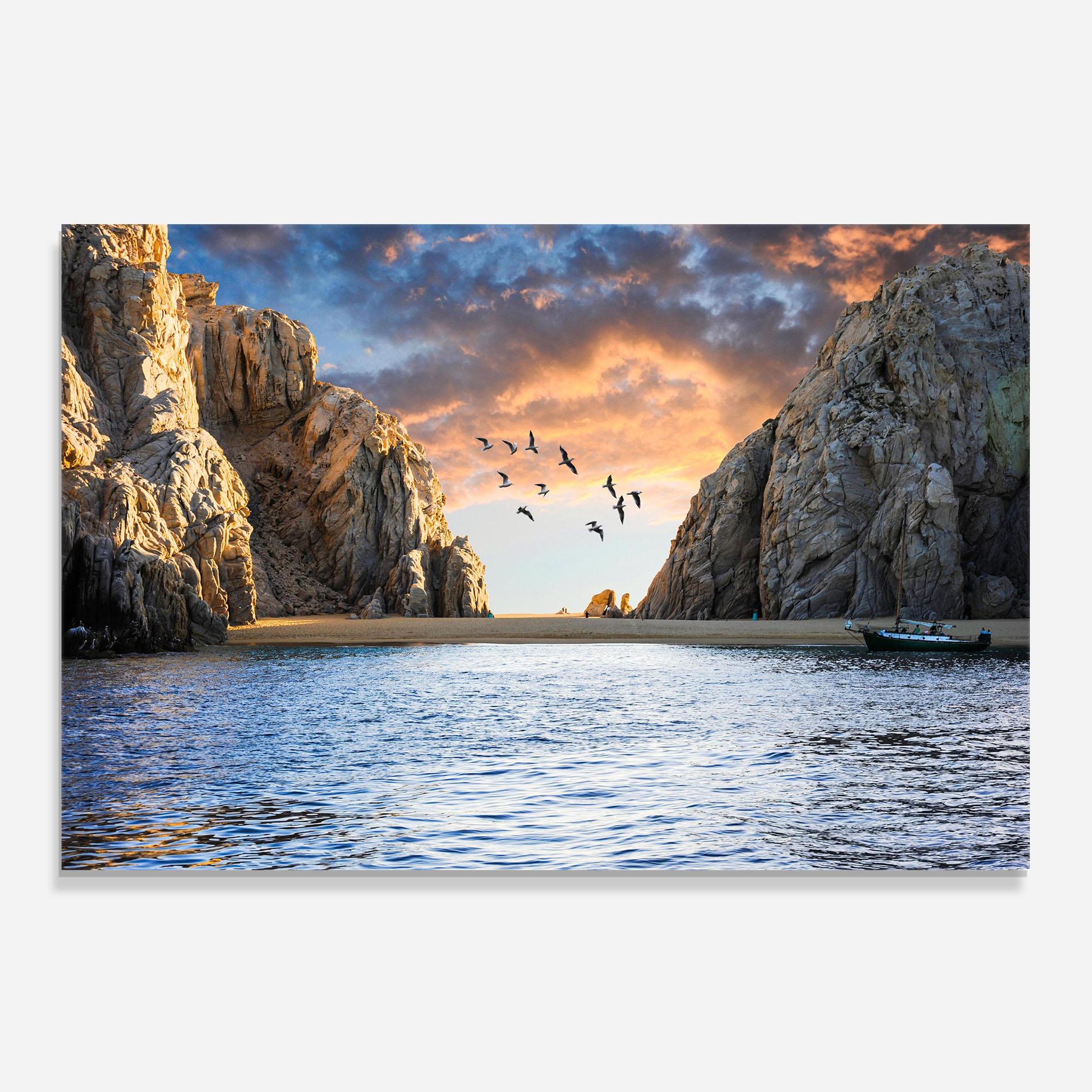 Konyhai üveg hátfal Lover S Beach mockup 0