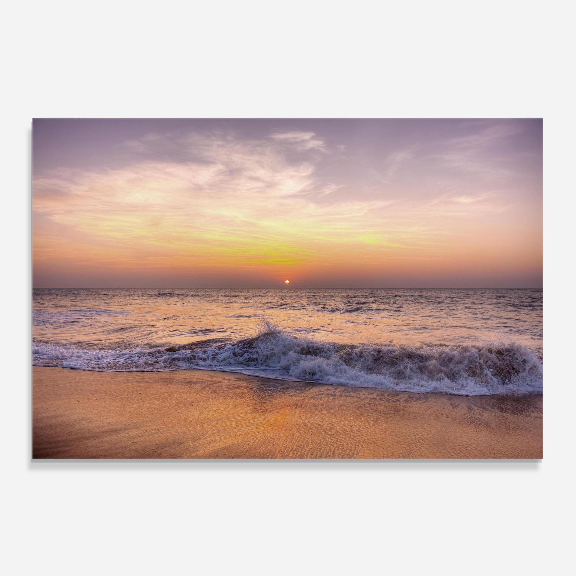 Konyhai üveg hátfal Purple Sky Beach mockup 0