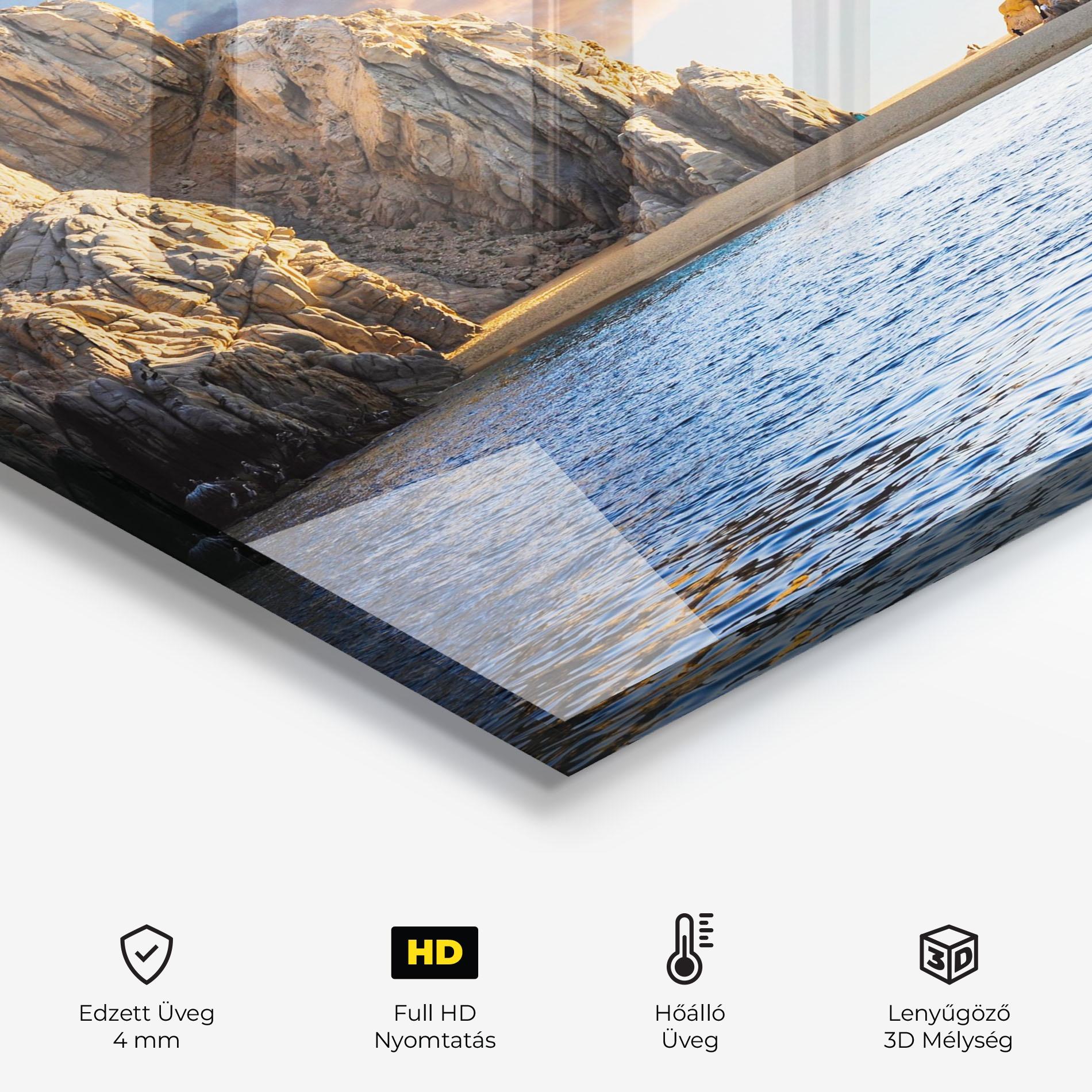 Konyhai üveg hátfal Lover S Beach mockup 2