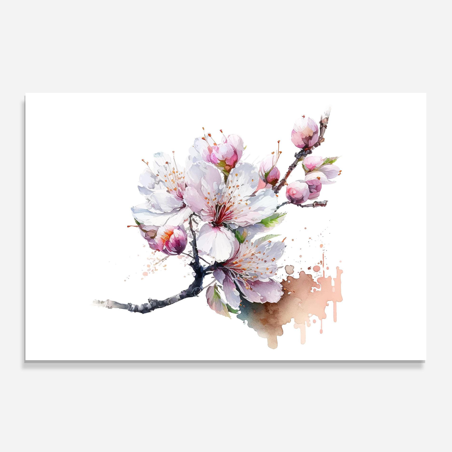 Konyhai üveg hátfal Cherry Spring Art mockup 0