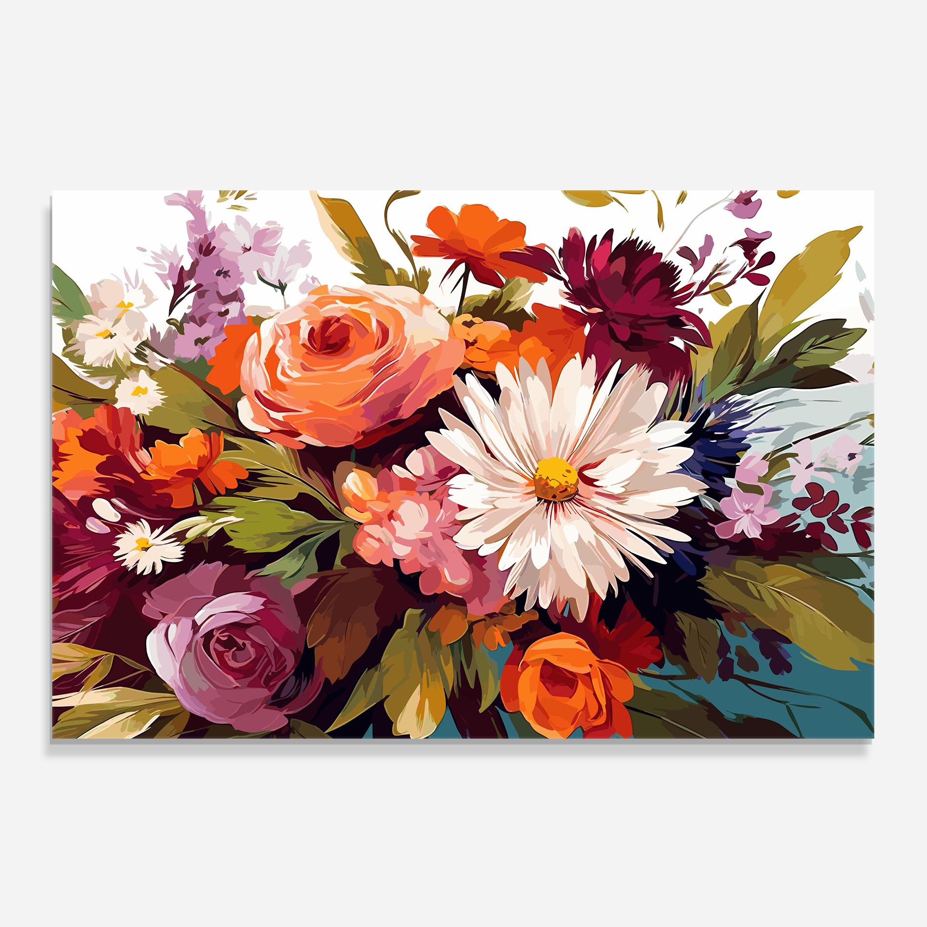 Konyhai üveg hátfal Cream Orange Spring mockup 0