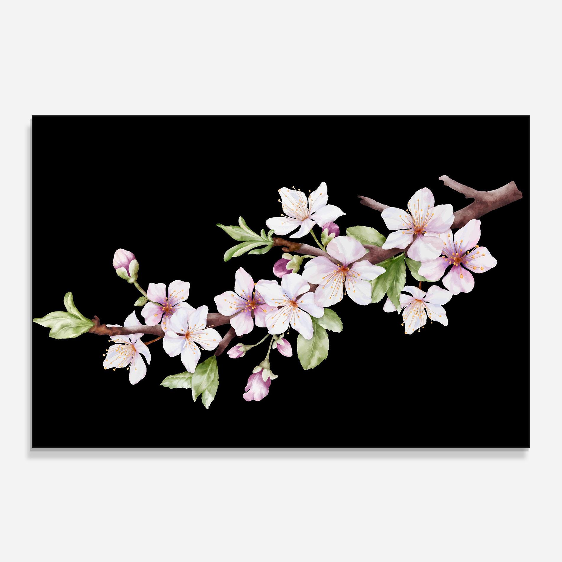 Konyhai üveg hátfal Pretty Flower Spring mockup 0