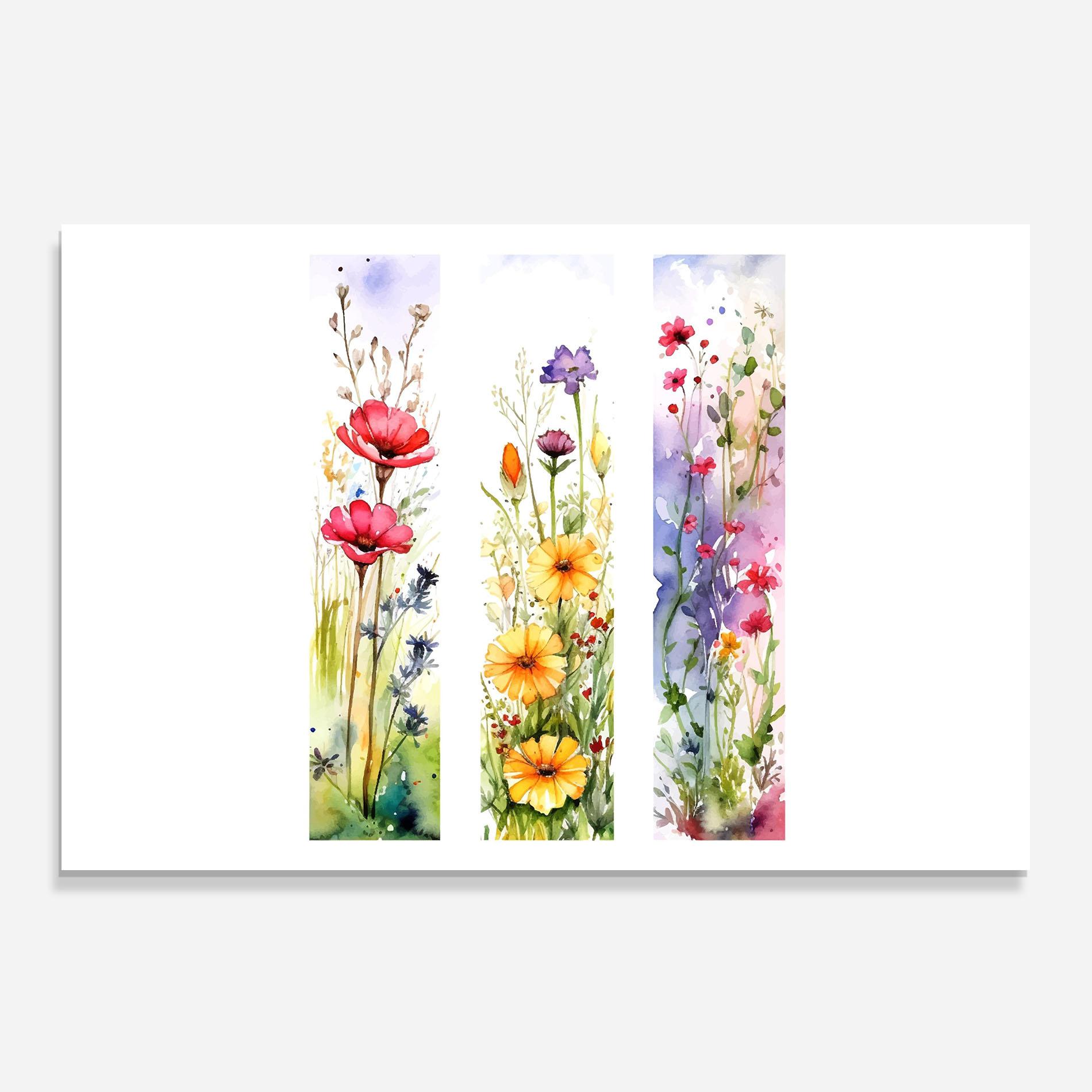 Konyhai üveg hátfal Spring Flowers Set mockup 0