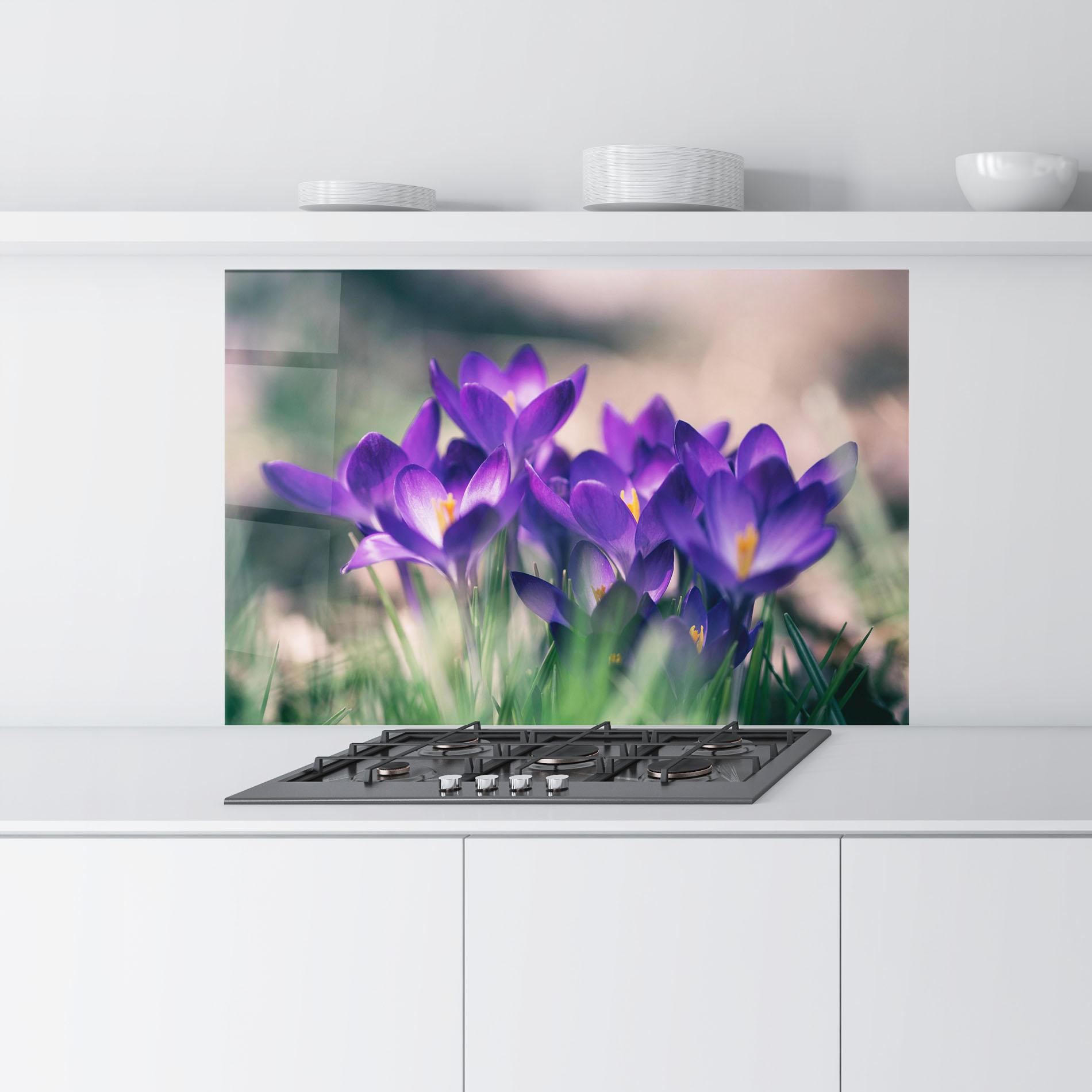 Konyhai üveg hátfal Pretty Spring Flower mockup 9