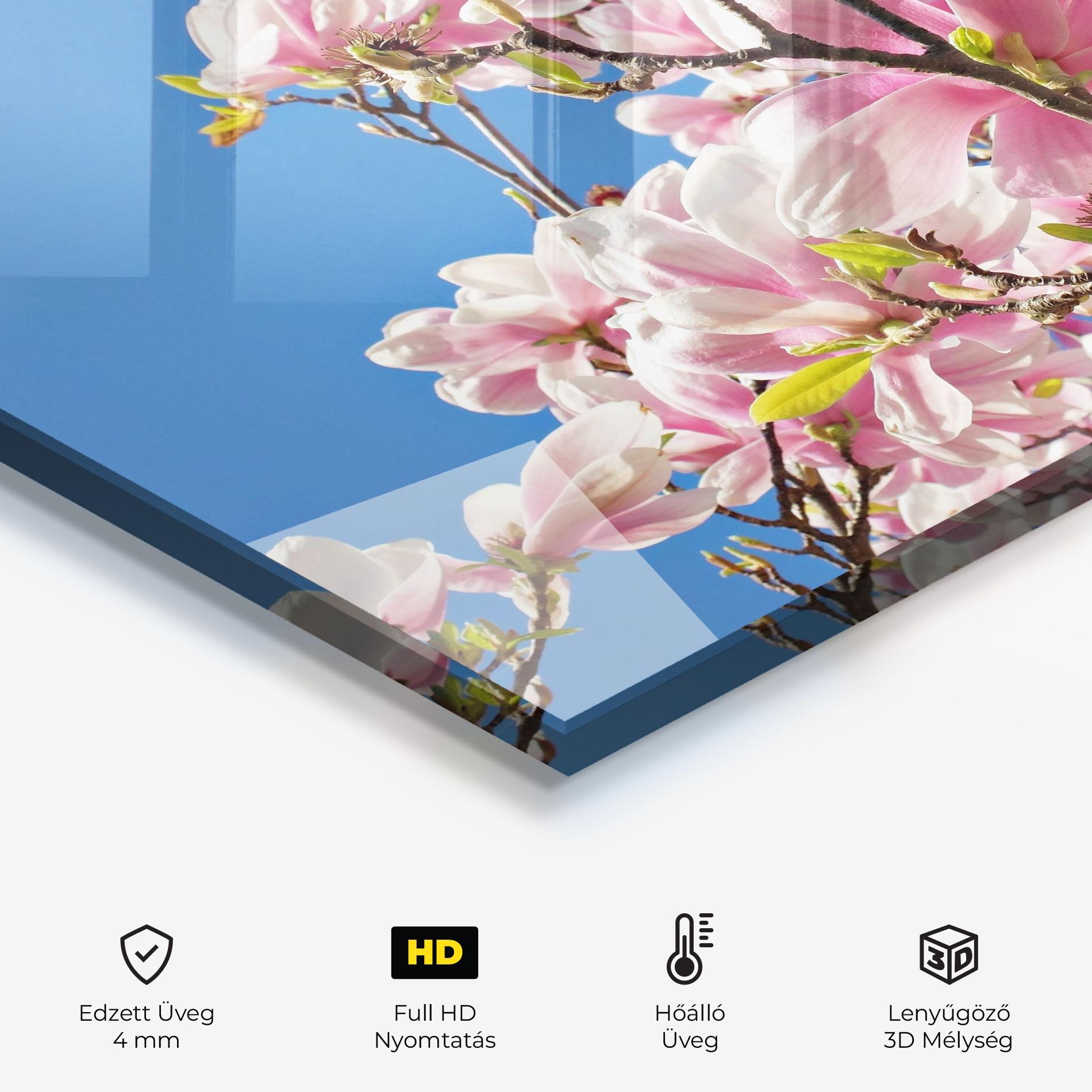 Konyhai üveg hátfal Beautiful Pink Chinese Tree mockup 2