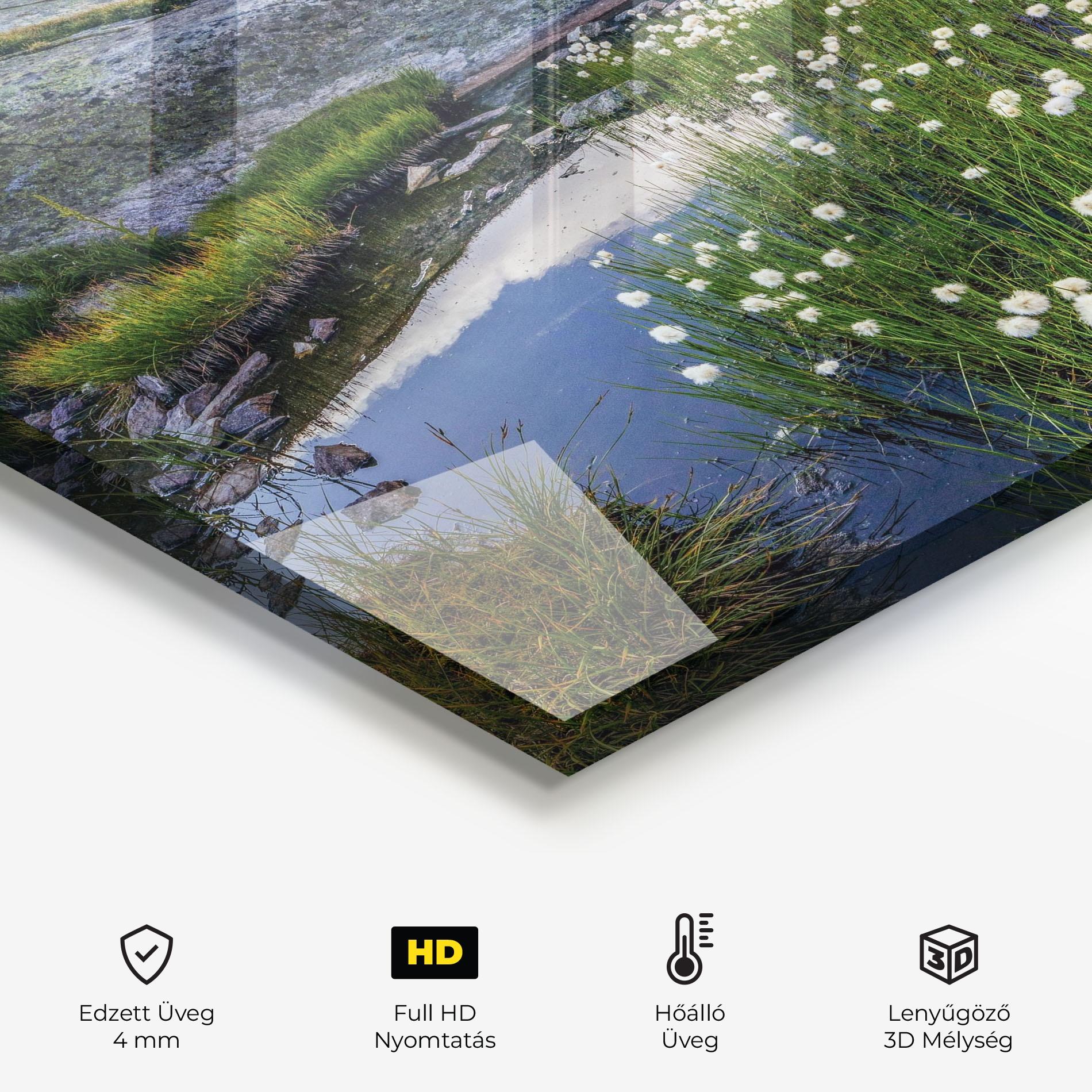 Konyhai üveg hátfal Lake Spring View mockup 2