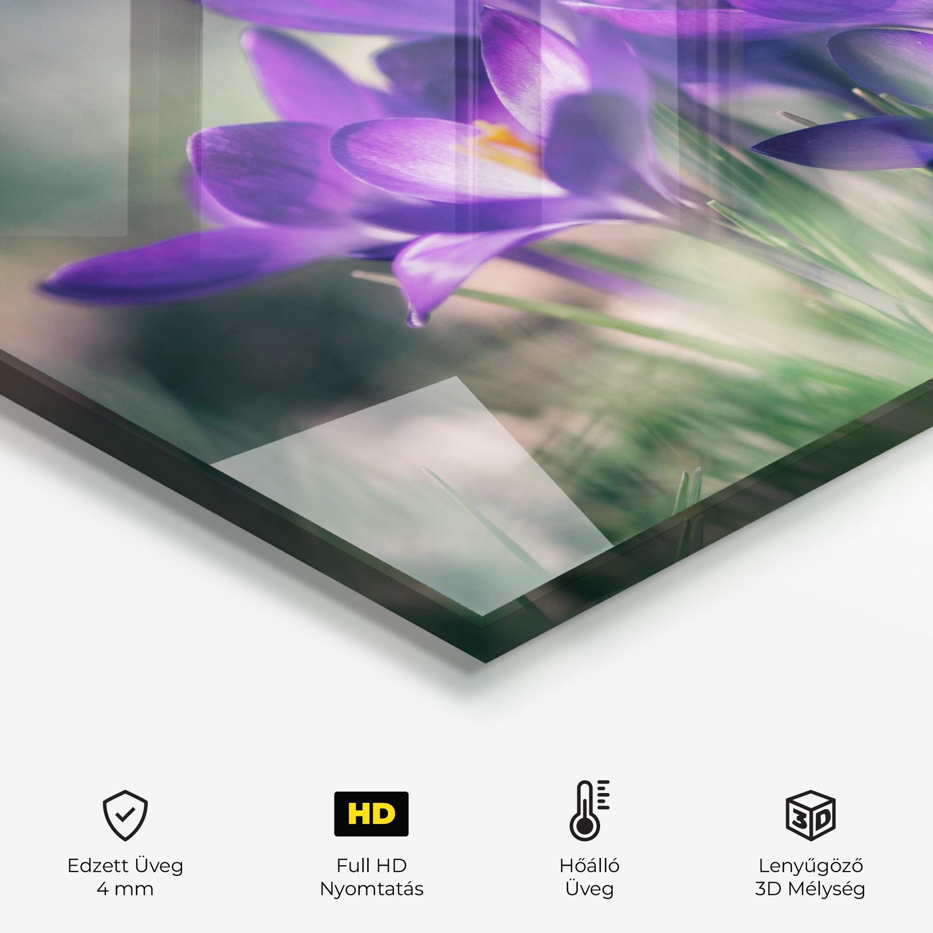 Konyhai üveg hátfal Pretty Spring Flower mockup 2