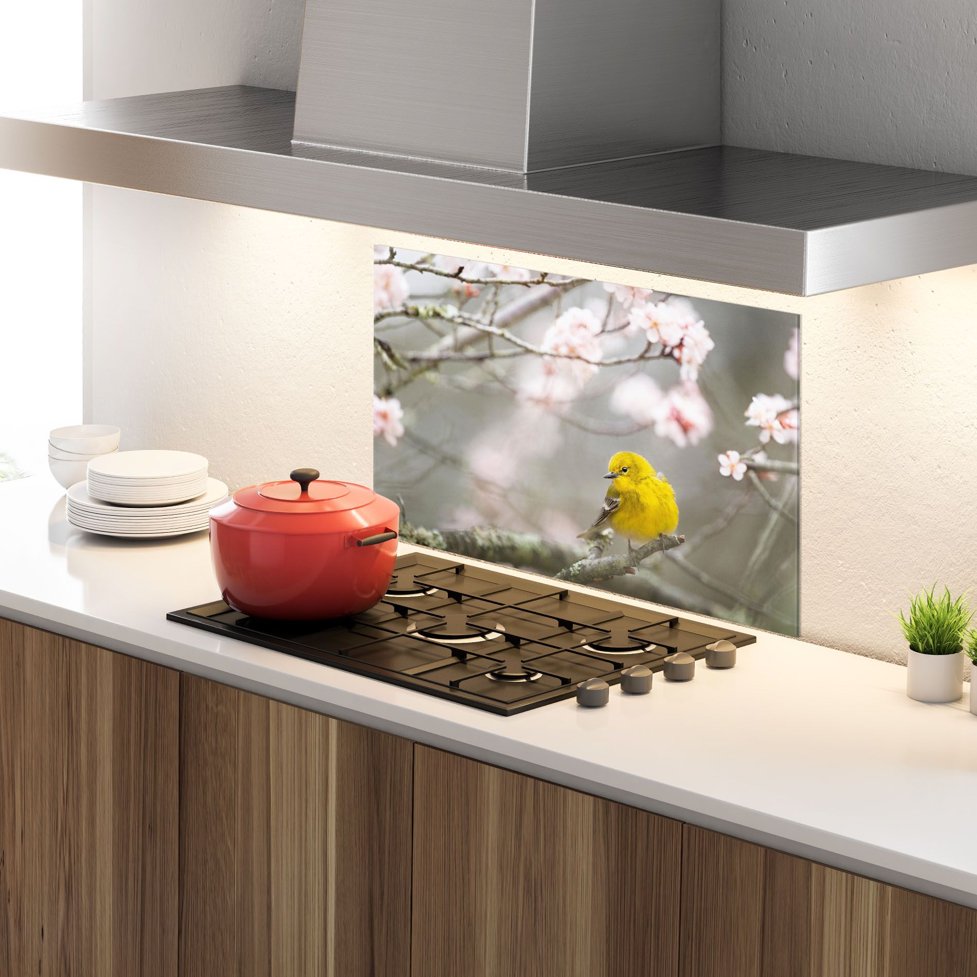 Pretty Spring Yellow Bird mockup 4