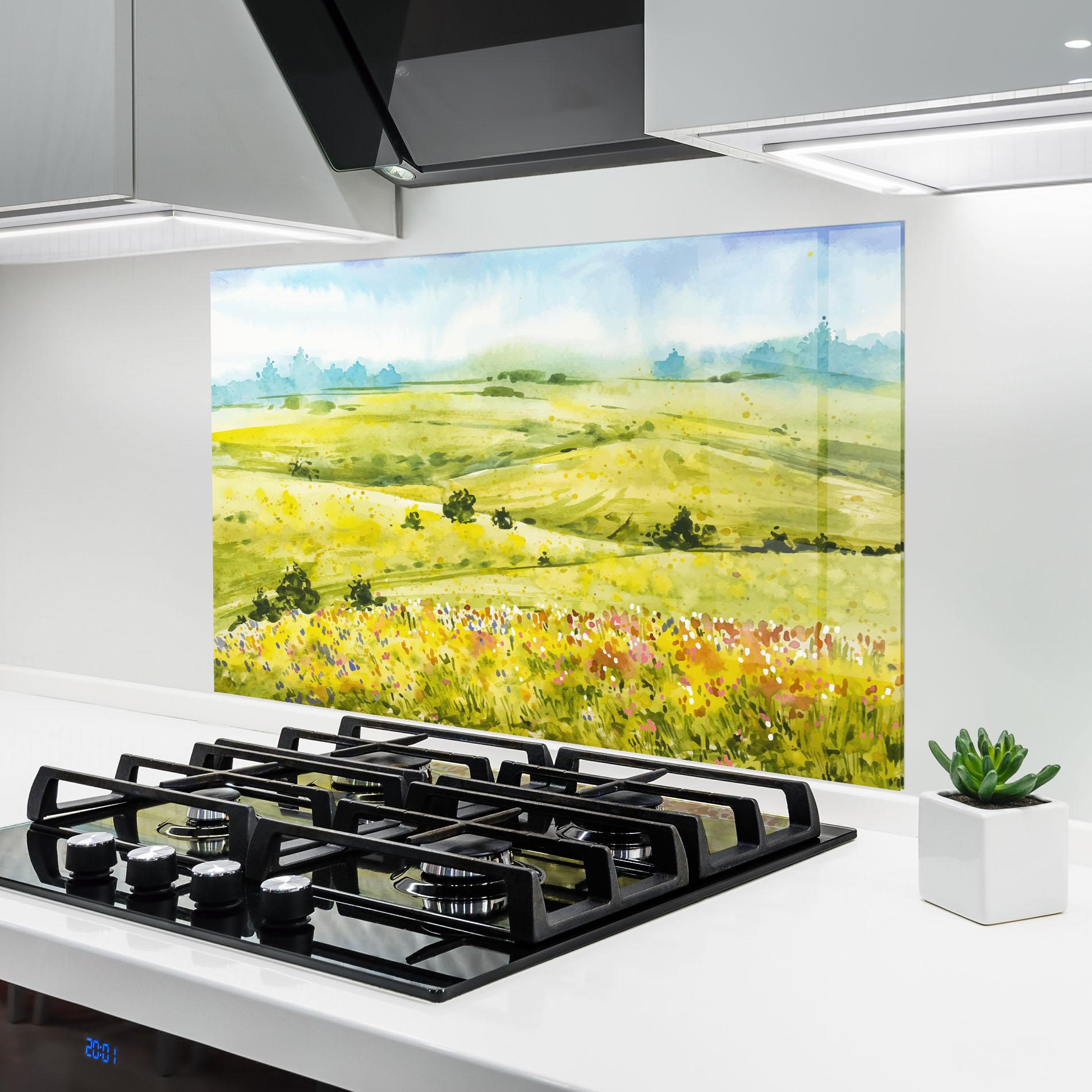 Konyhai üveg hátfal Spring Art mockup 6