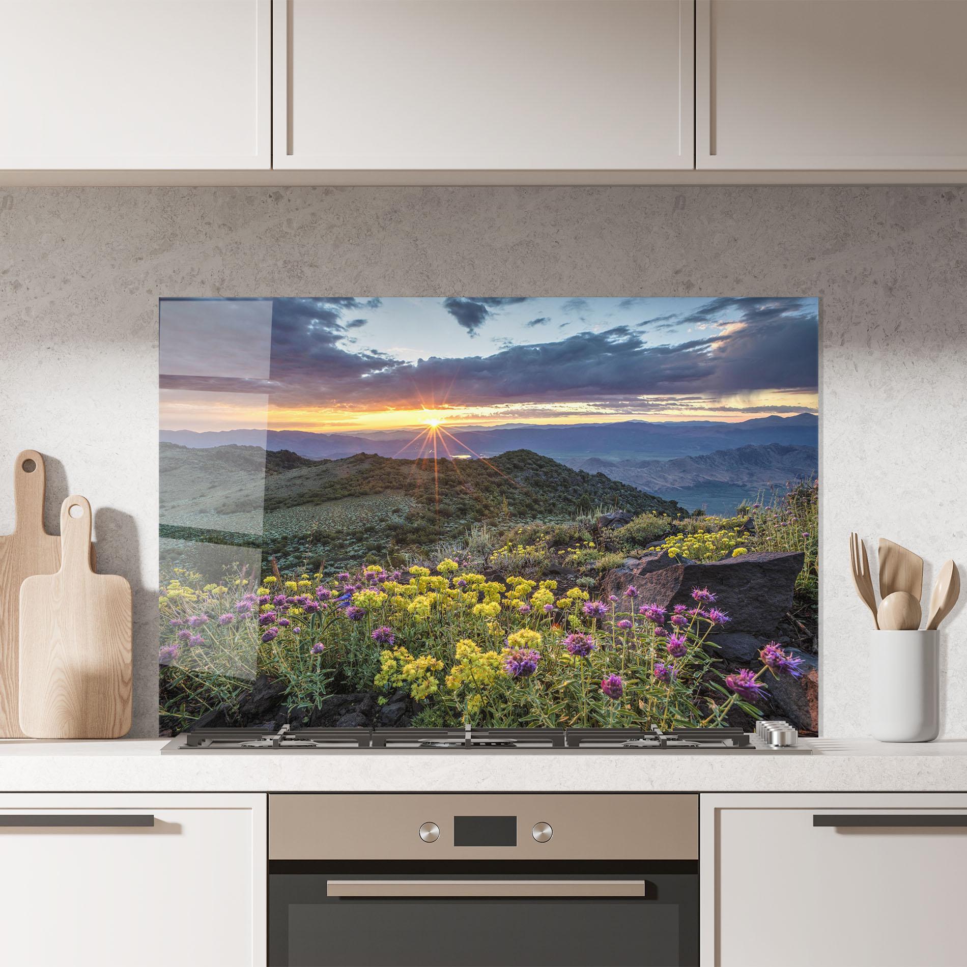 Konyhai üveg hátfal Beautiful Spring View mockup 7