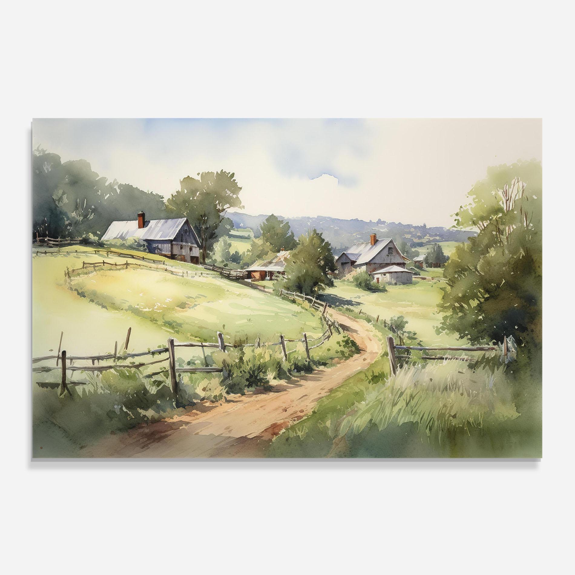Konyhai üveg hátfal Rural Farm mockup 0