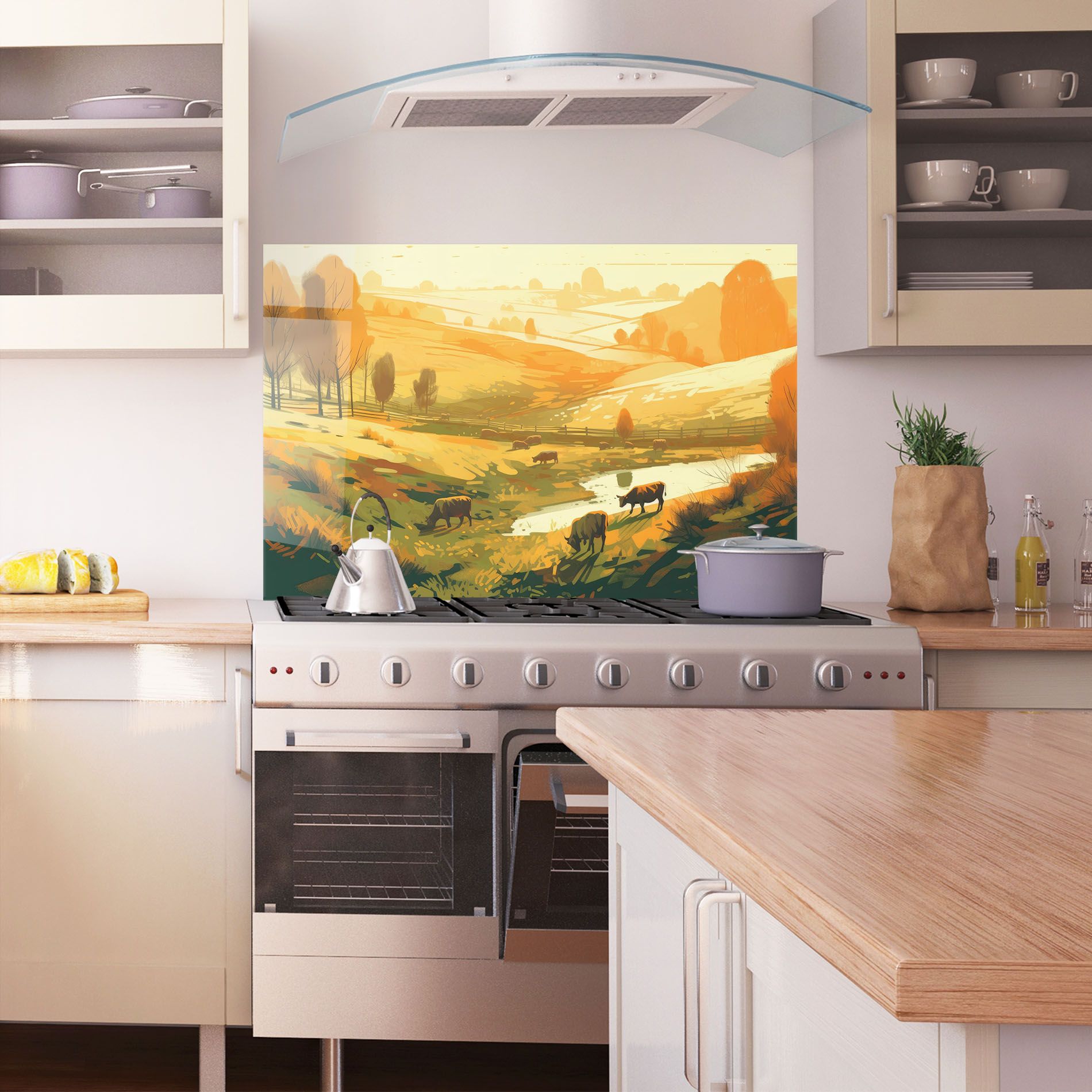 Cows Sunlight Art mockup 1